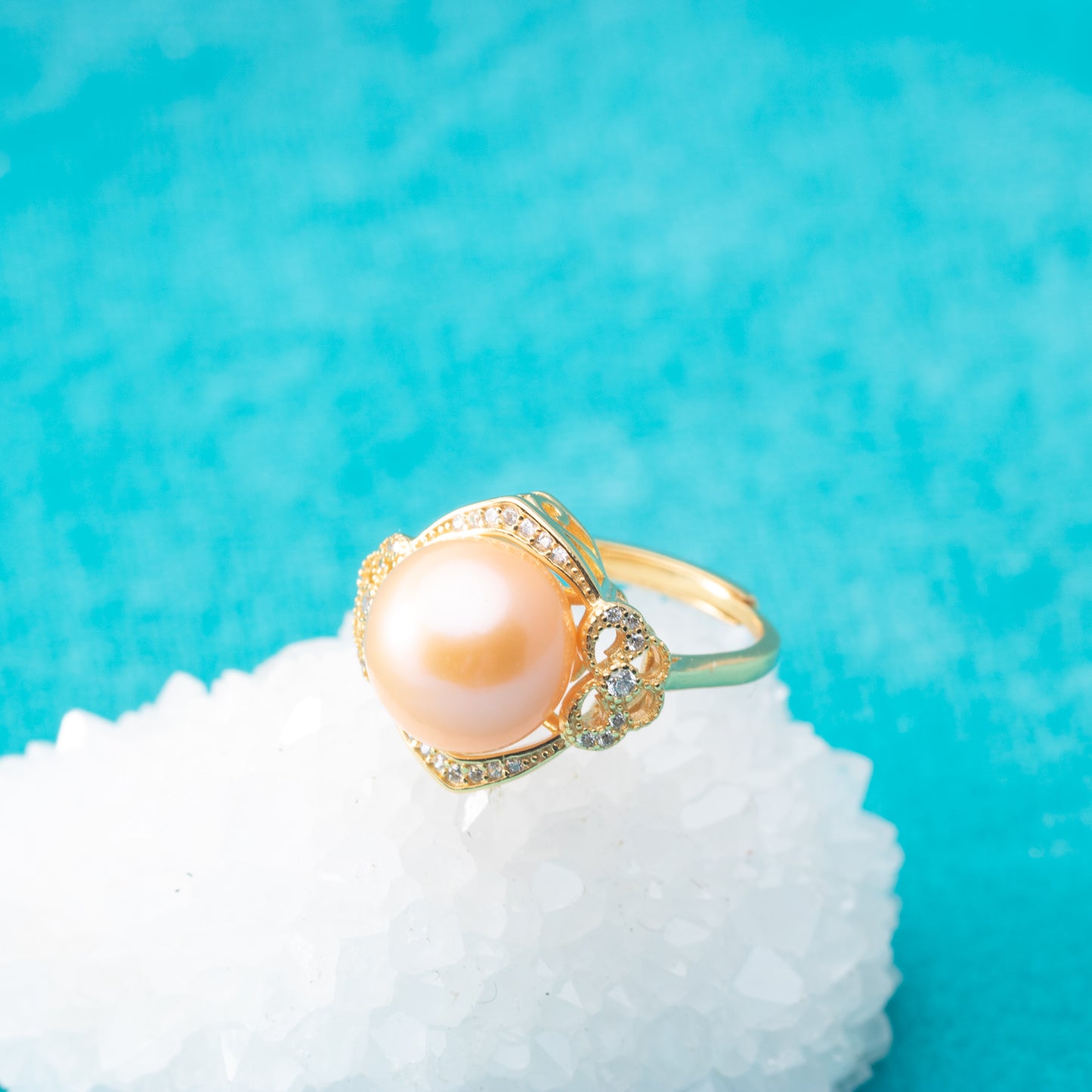 re010866 DIY 9-11mm Natural Freshwater pearl Ring accessory 925 sterling silver Adjustable size engagement ring for women