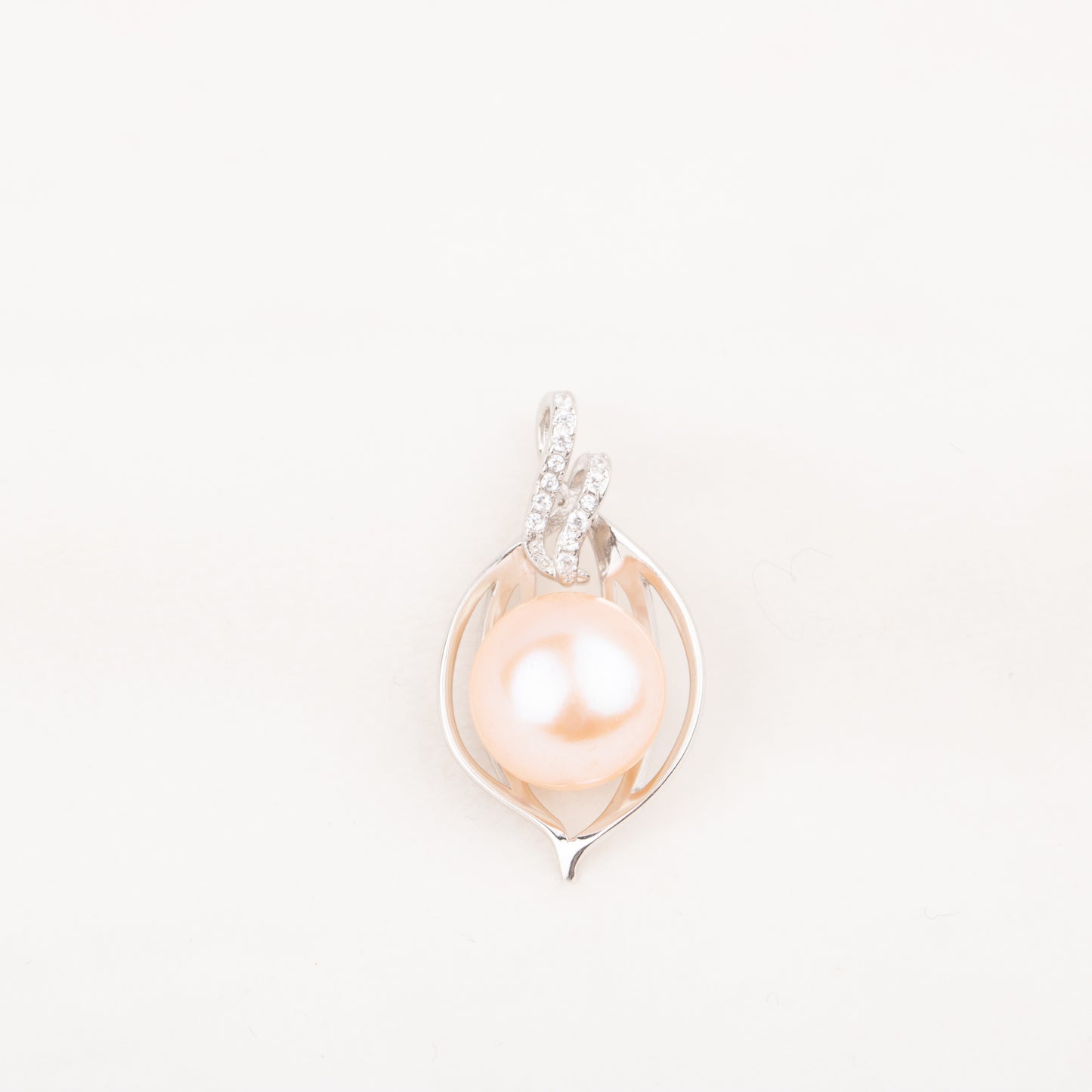 Pe010785 DIY 9-12mm Natural Freshwater pearl pendant accessory 925 sterling silver engagement jewelry necklace for women