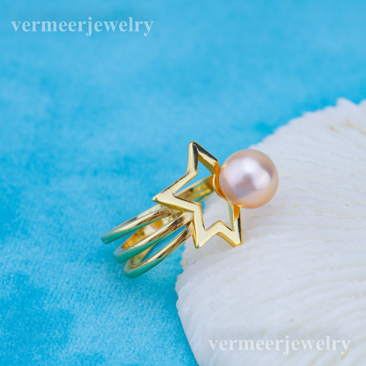 r010924 DIY 6-8mm Natural Freshwater pearl Ring accessory 925 sterling silver Adjustable size engagement jewelry ring for women
