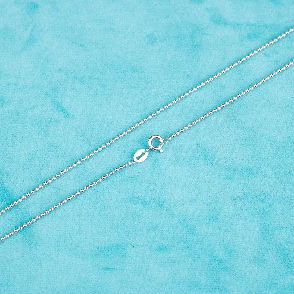 Vermeer Jewelry S925 Pure Sterling Silver bead shape Chain Necklace for jewelry diy