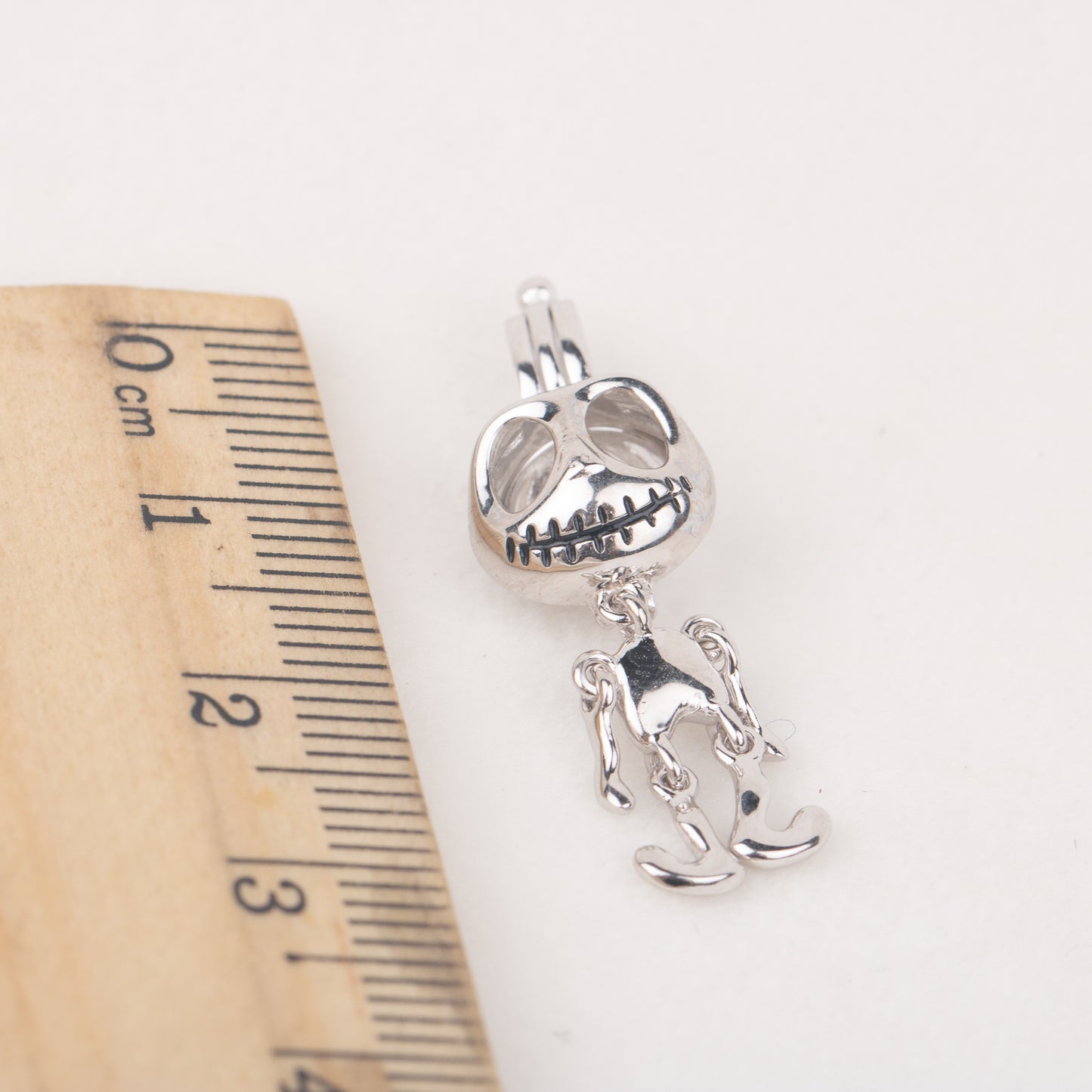 C030077 sterling silver skull shape Freshwater pearl cage pendant necklace jewelry locket for pearl party