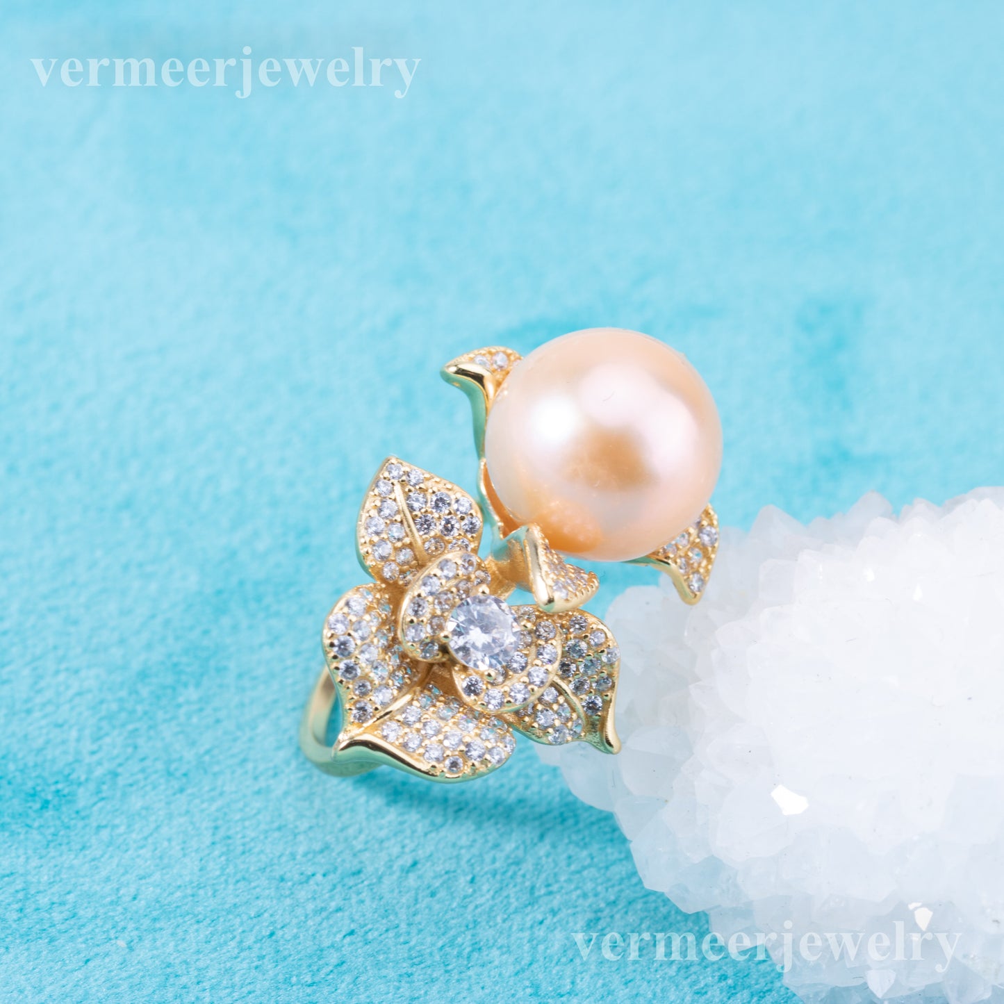 re010904 DIY 9-11mm Natural Freshwater pearl Ring accessory 925 sterling silver Adjustable size engagement ring for women
