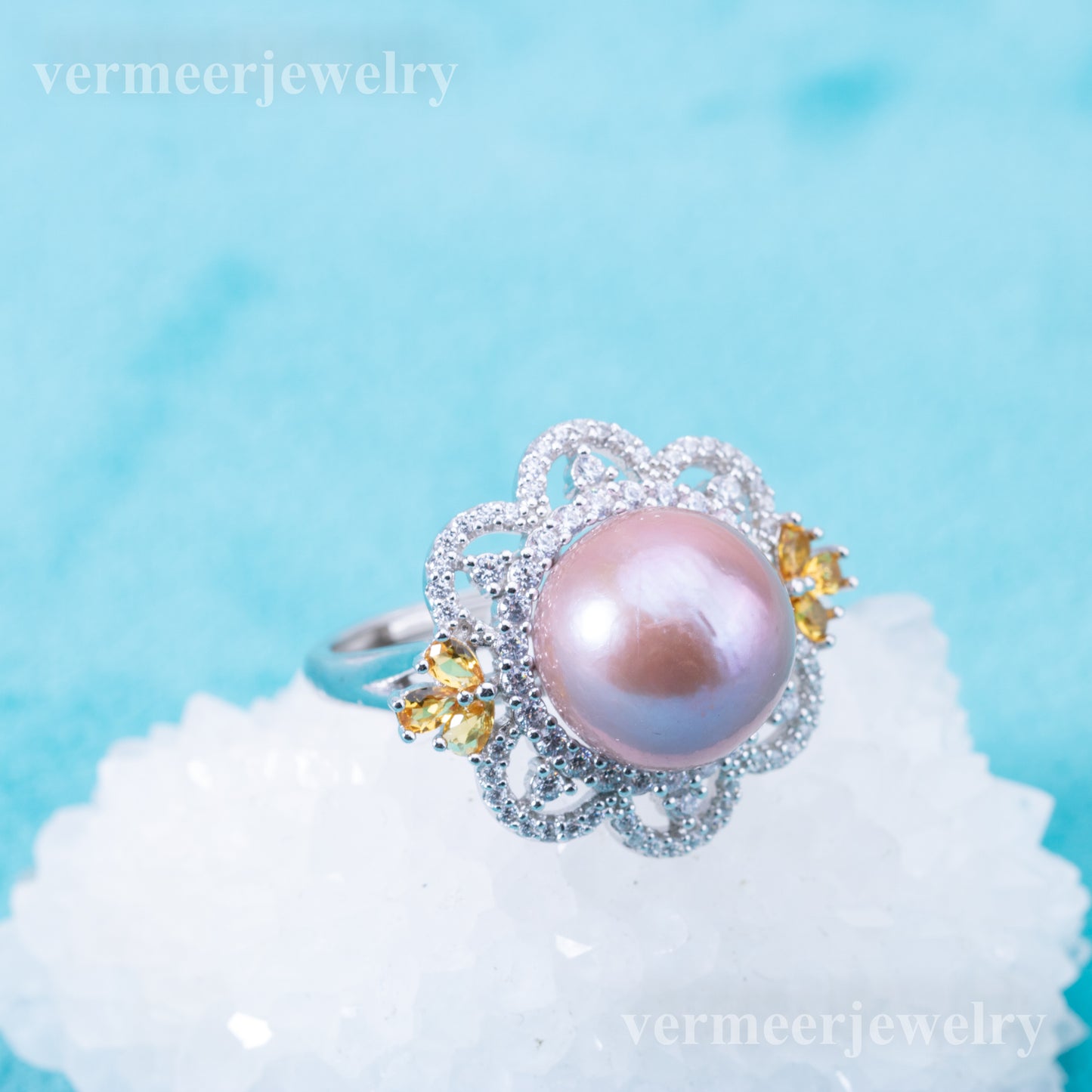 re010902 DIY 9-11mm Natural Freshwater pearl Ring accessory 925 sterling silver Adjustable size engagement ring for women