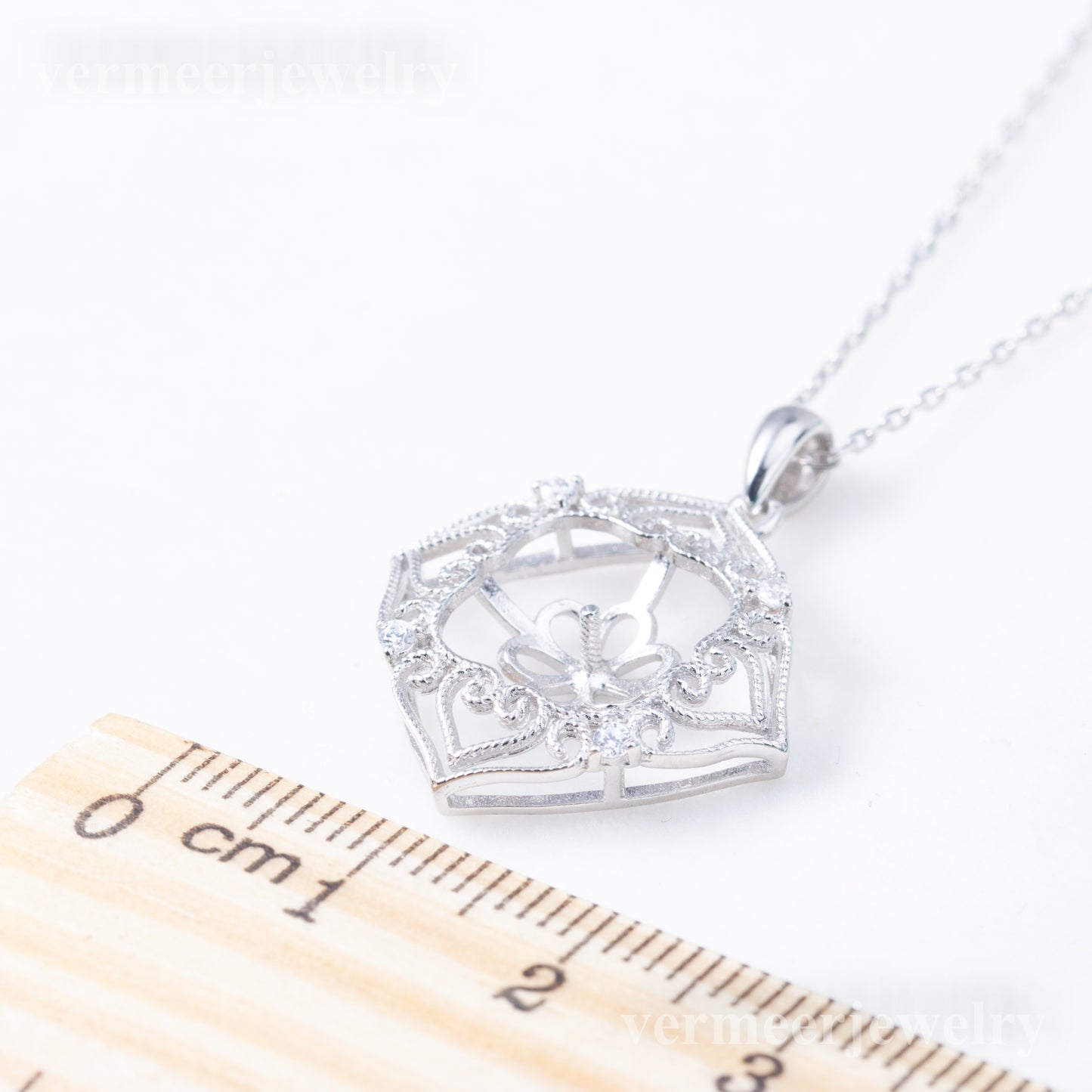 P010988 DIY 6-8mm Natural Freshwater pearl pendant accessory 925 sterling silver engagement jewelry necklace for women