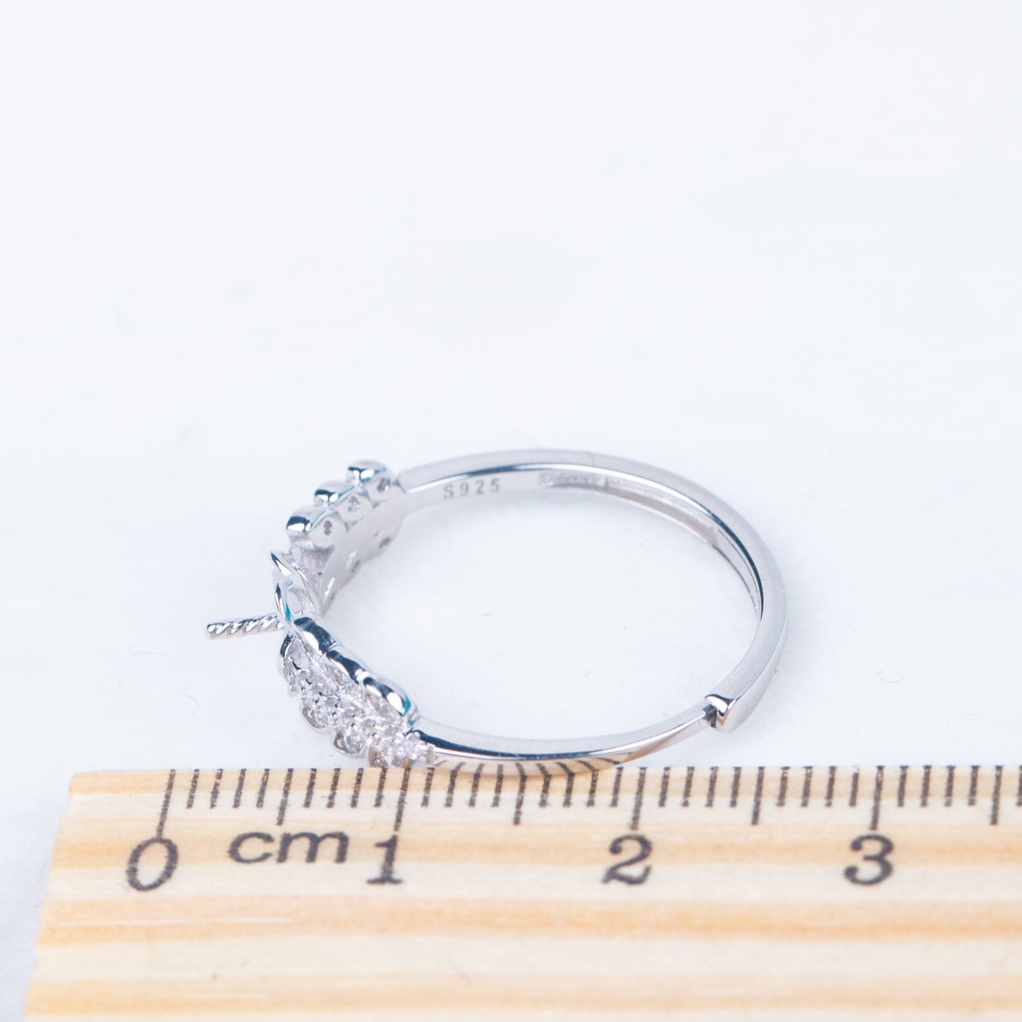 r010831 DIY 7-8mm Natural Freshwater pearl Ring accessory 925 sterling silver Adjustable size engagement jewelry ring for women
