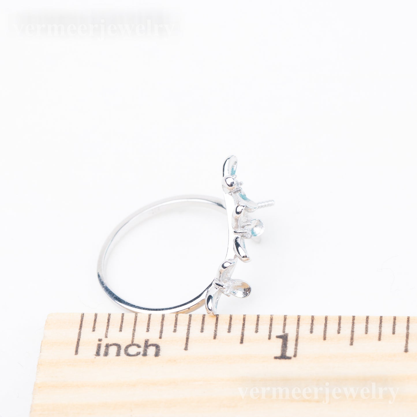re010855DIY 9-11mm Natural Freshwater pearl Ring accessory 925 sterling silver Adjustable size engagement jewelry ring for women