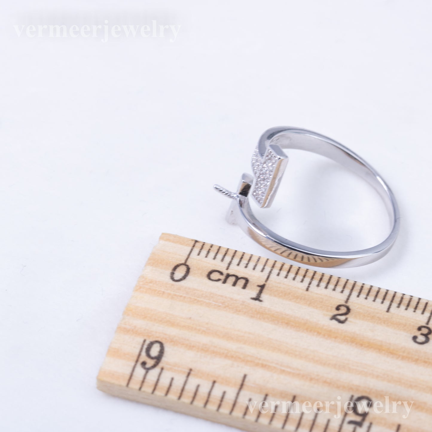 r010892 DIY 6-8mm Natural Freshwater pearl Ring accessory 925 sterling silver Adjustable size engagement jewelry ring for women