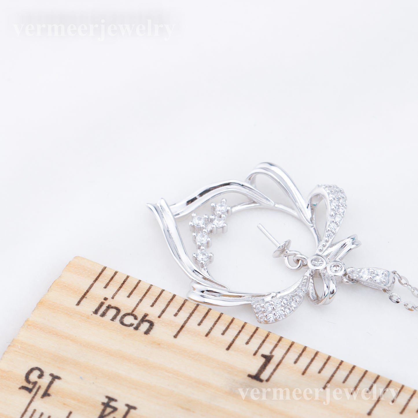 P011008 DIY 6-8mm Natural Freshwater pearl pendant accessory 925 sterling silver engagement jewelry necklace for women