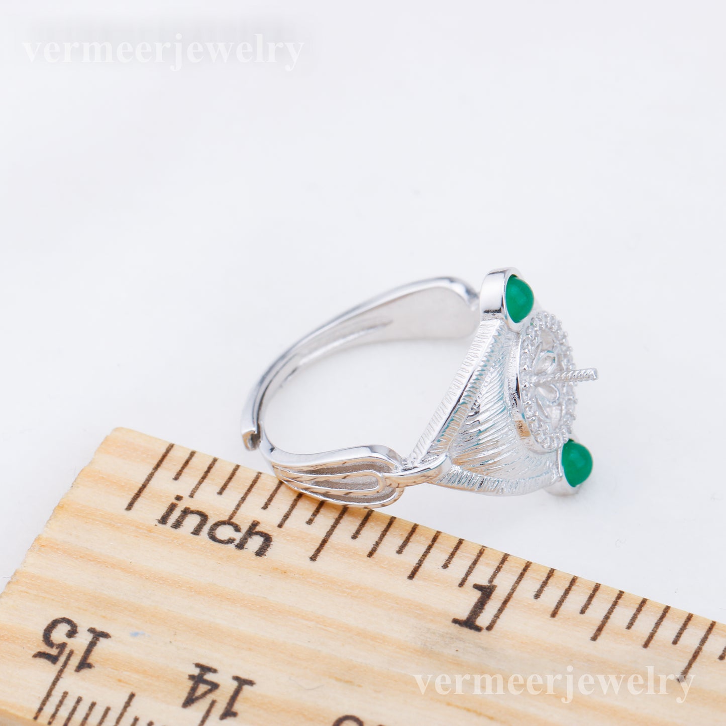 r010913 DIY 6-8mm Natural Freshwater pearl Ring accessory 925 sterling silver Adjustable size engagement jewelry ring for women