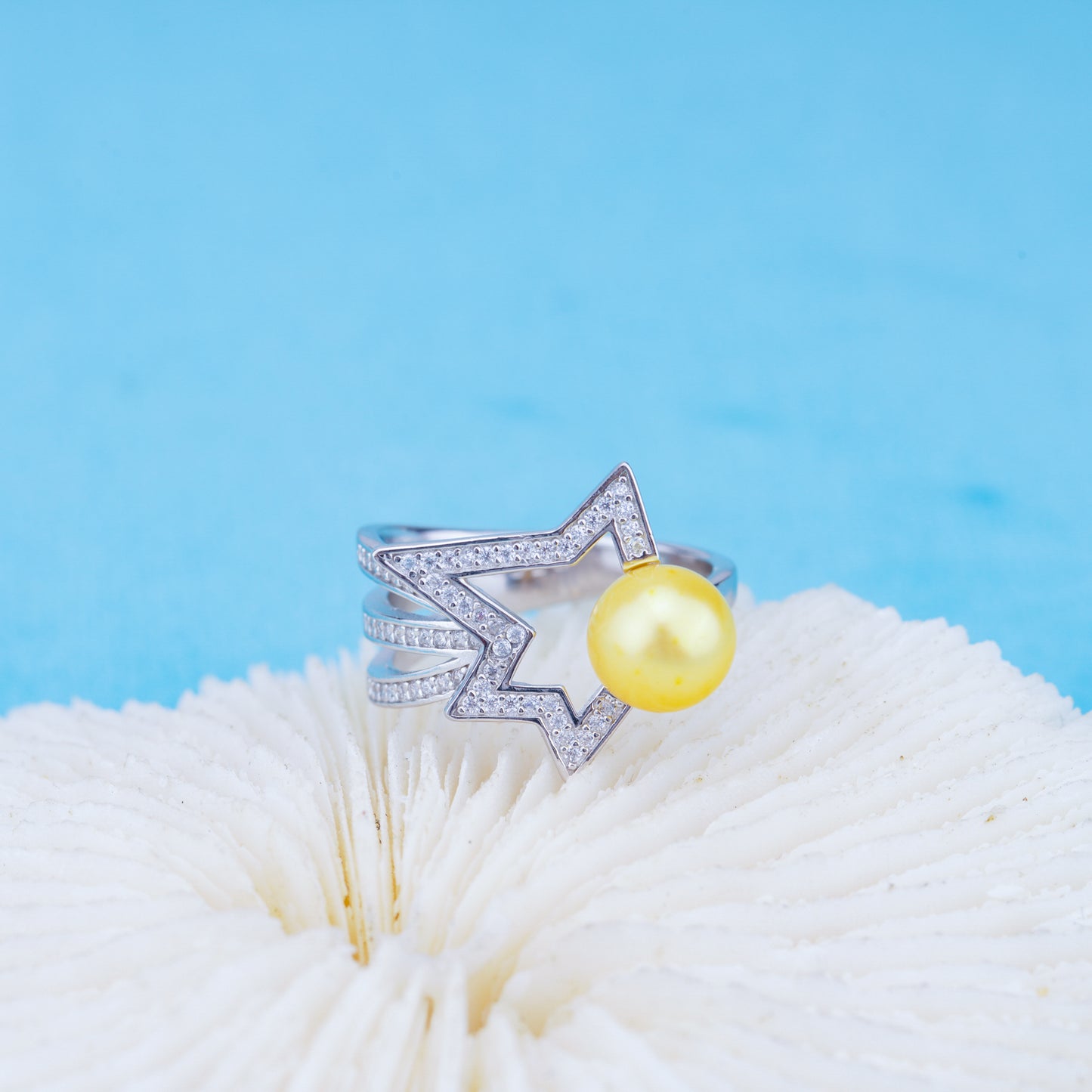 r010925 DIY 6-8mm Natural Freshwater pearl Ring accessory 925 sterling silver Adjustable size engagement jewelry ring for women