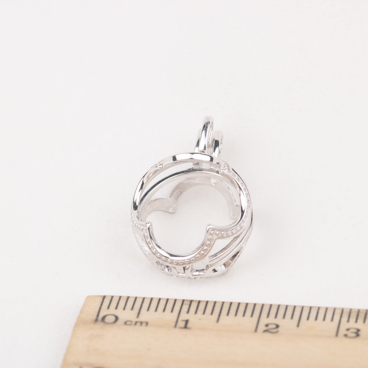 C030078 sterling silver round shape Freshwater pearl cage pendant necklace jewelry locket for pearl party