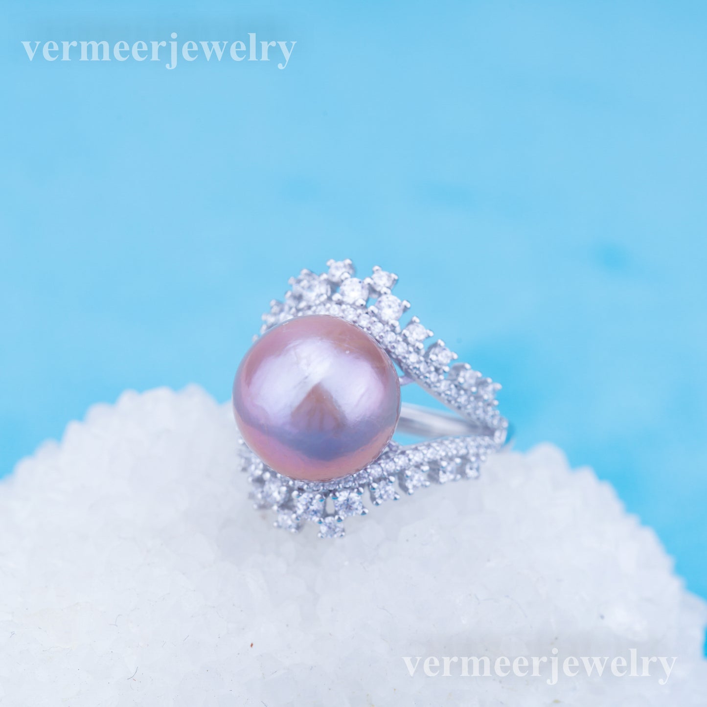 re010928 DIY 9-11mm Natural Freshwater pearl Ring accessory 925 sterling silver Adjustable size engagement ring for women