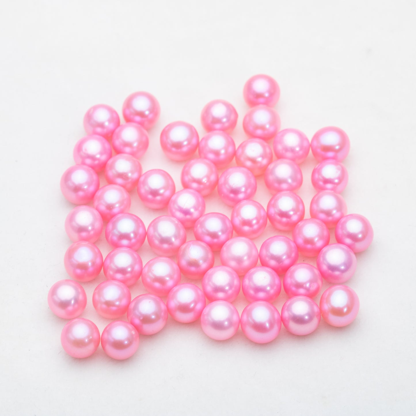 Wholesale 6-8mm AAAA grade loose freshwater pearl round shape no hole bead for pearl party