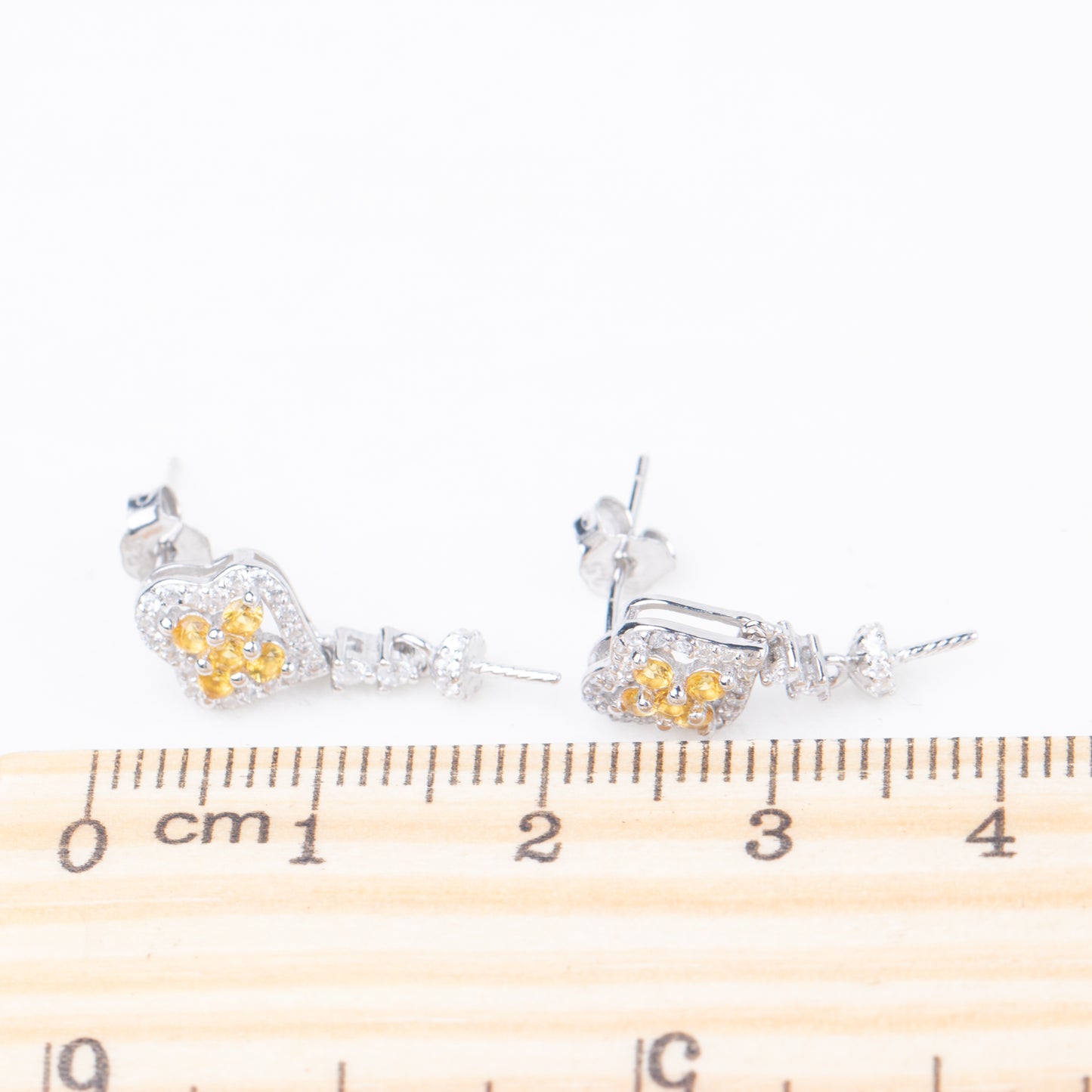 e010808 S925 pearl earring 925 sterling silver DIY 7-8mm Natural Freshwater pearl stud earring for women