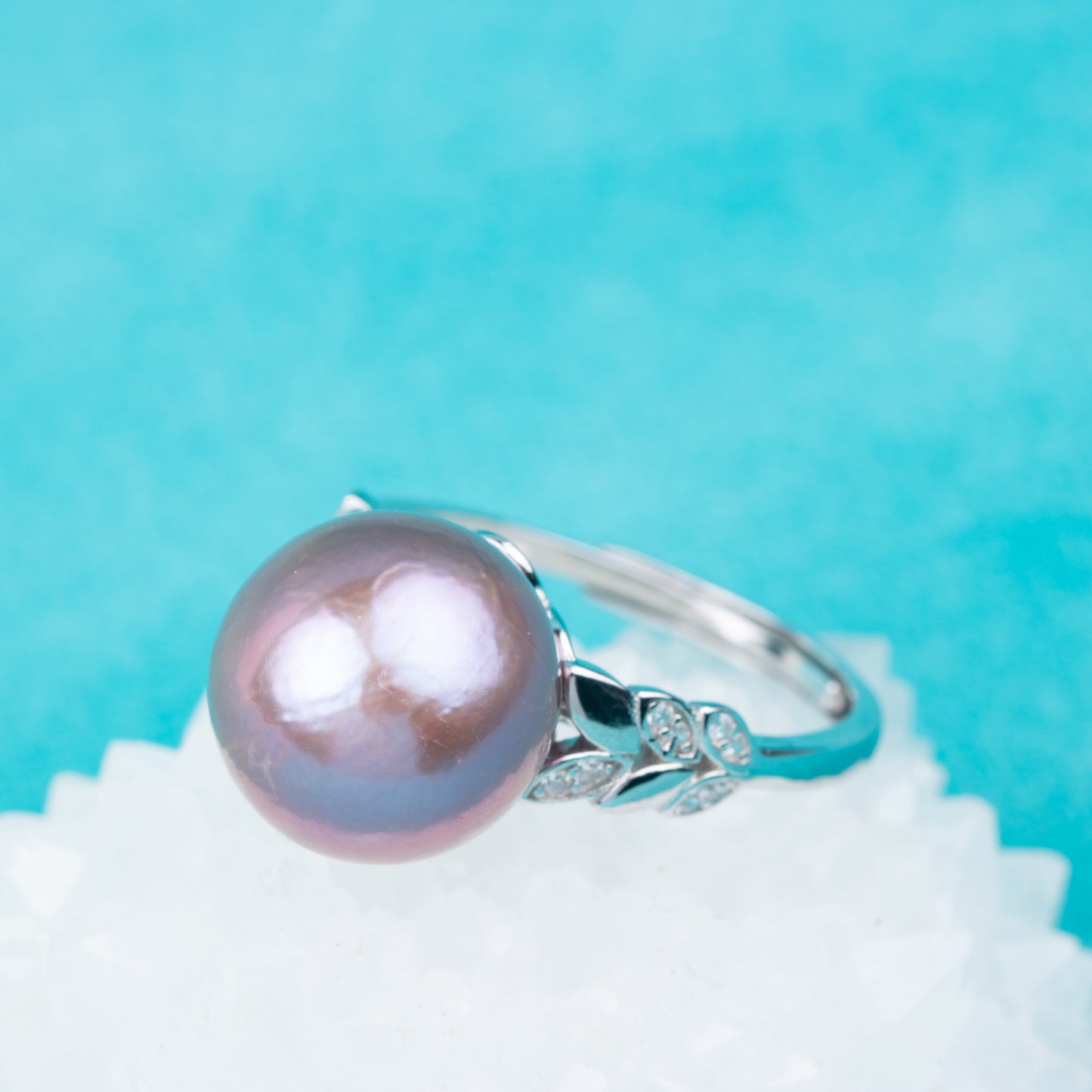 re010850DIY 9-11mm Natural Freshwater pearl Ring accessory 925 sterling silver Adjustable size engagement jewelry ring for women
