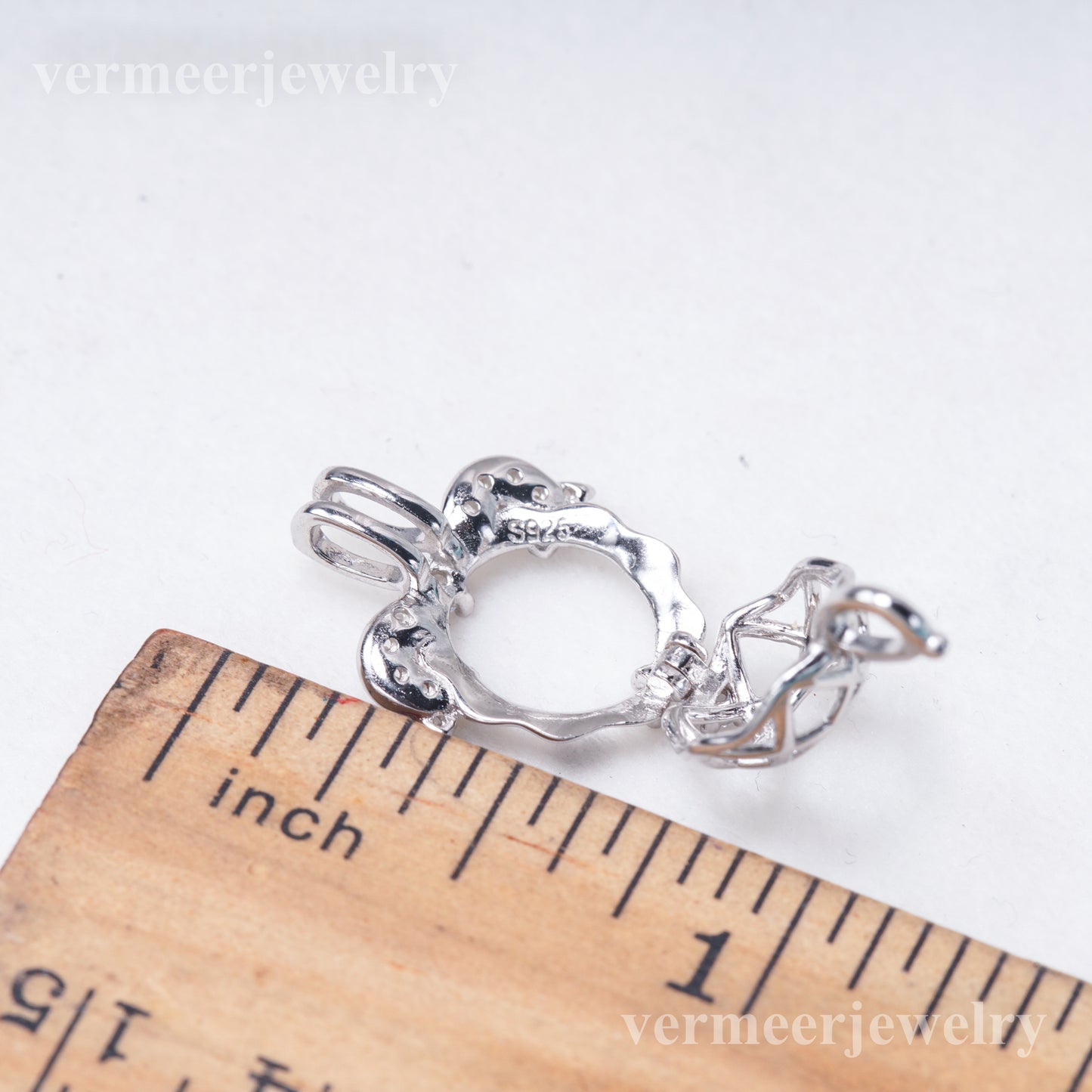 C030144 sterling silver Freshwater pearl cage pendant necklace jewelry locket for pearl party