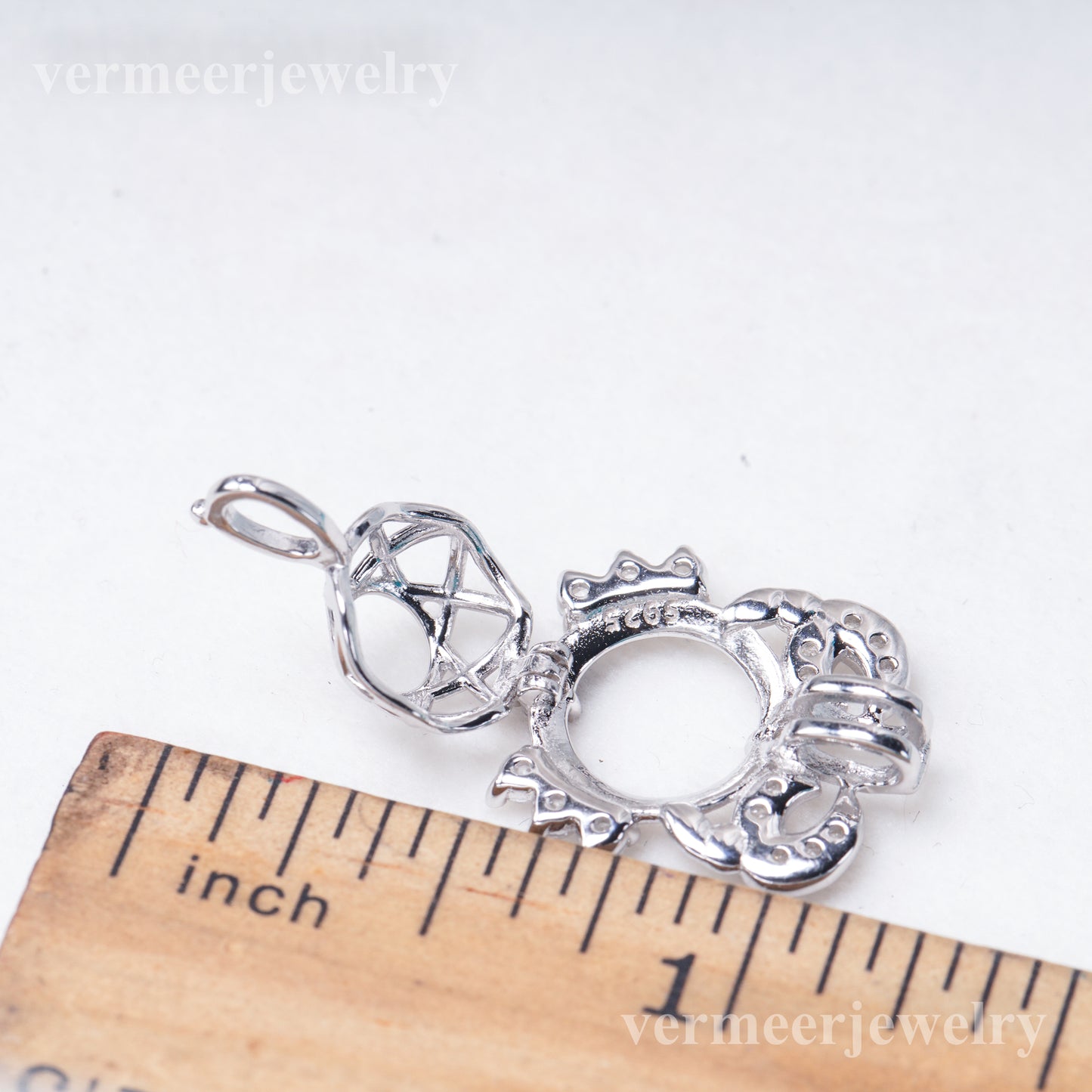 C030152 sterling silver Freshwater pearl cage pendant necklace jewelry locket for pearl party