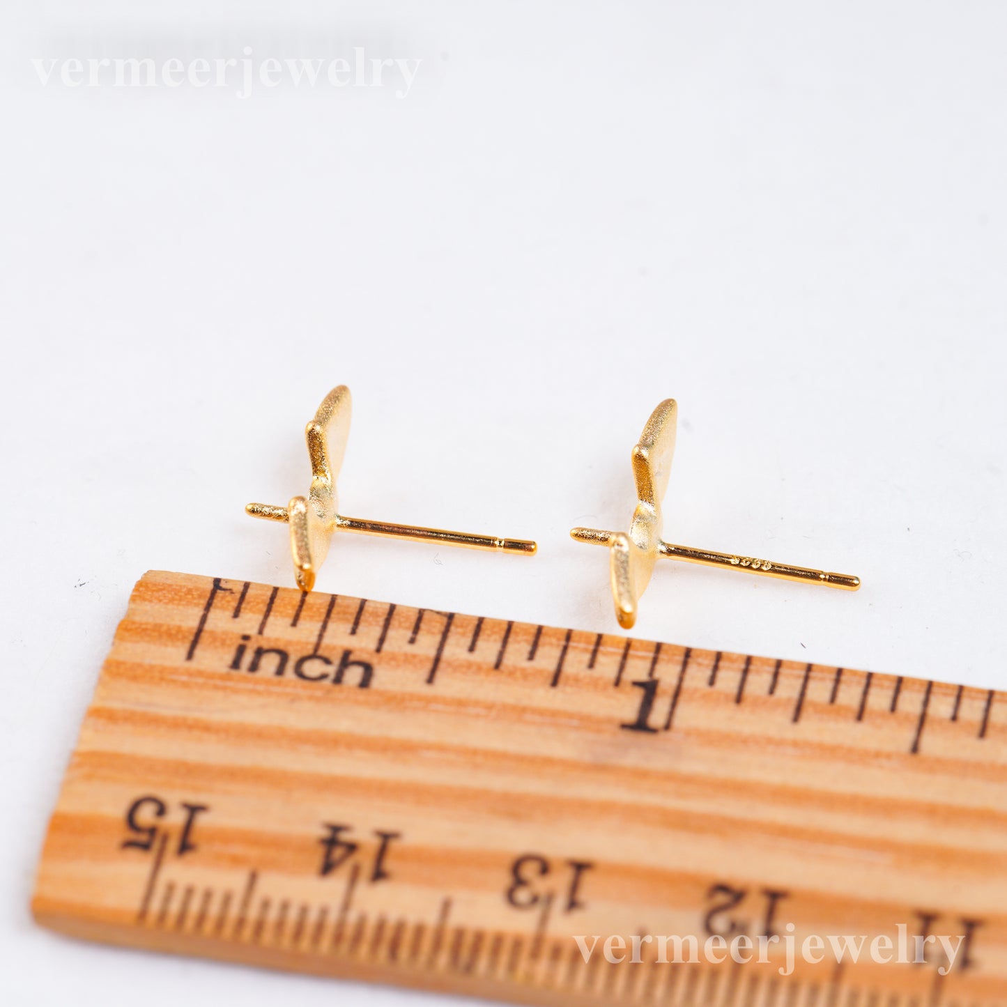 e010953 S925 pearl earring 925 sterling silver DIY 7-8mm Natural Freshwater pearl stud earring for women