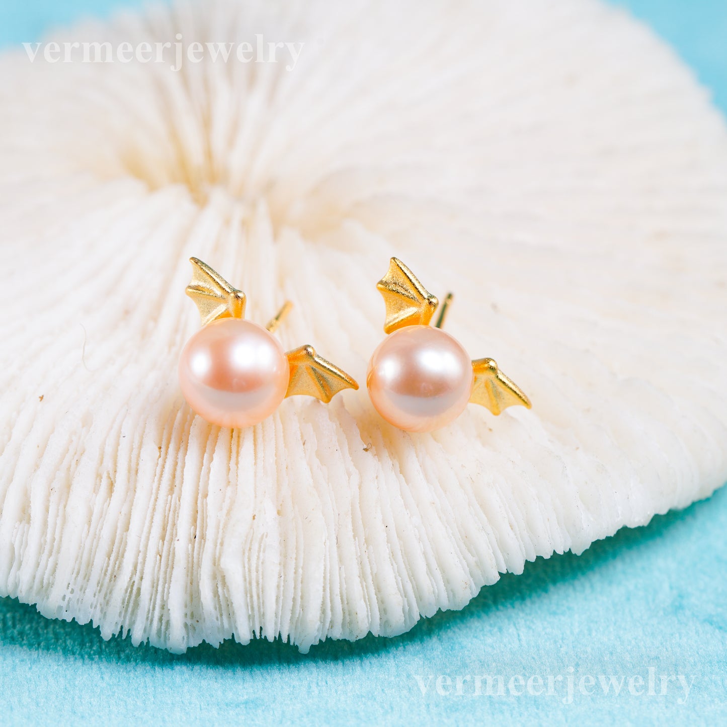 e010953 S925 pearl earring 925 sterling silver DIY 7-8mm Natural Freshwater pearl stud earring for women