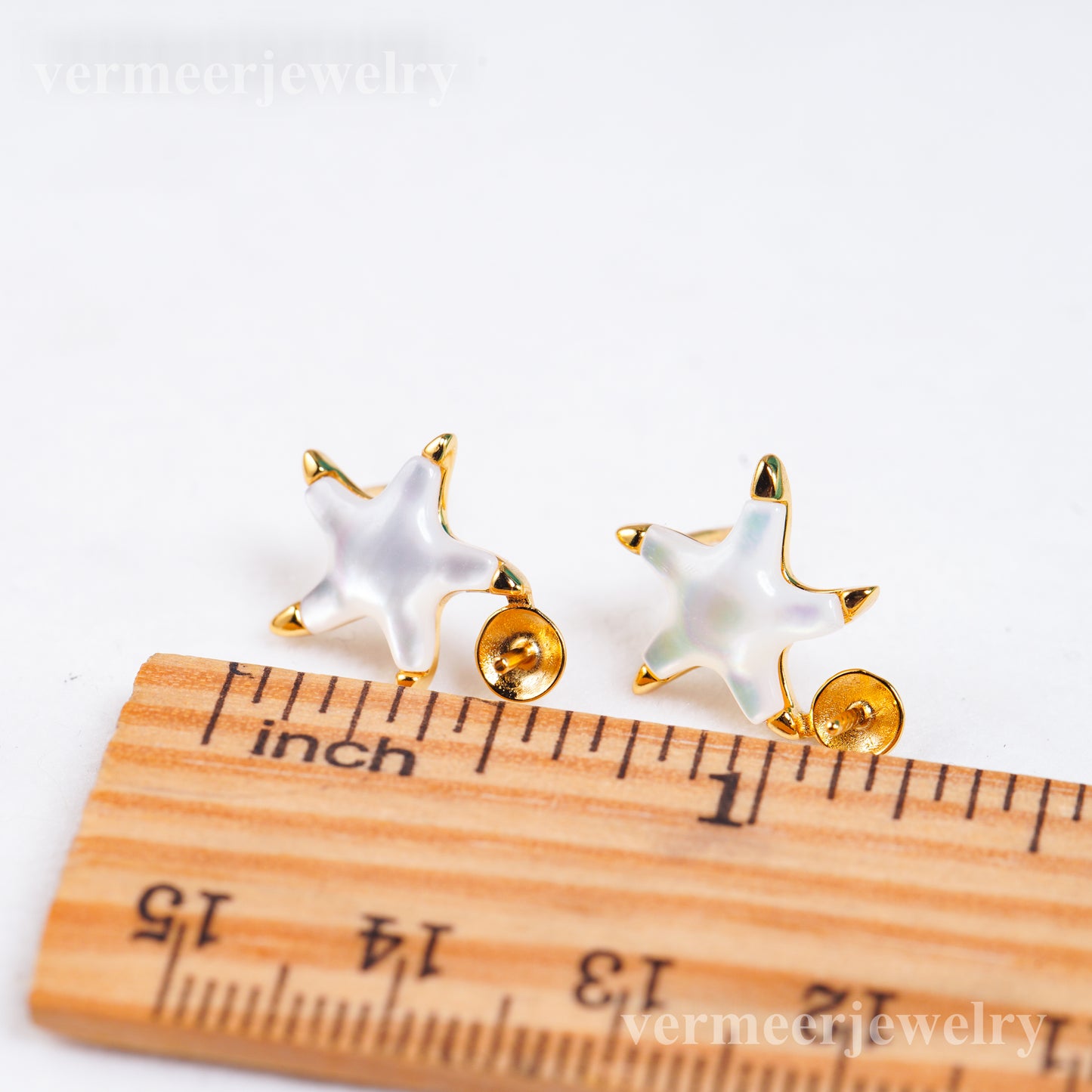e010954 S925 pearl earring 925 sterling silver DIY 7-8mm Natural Freshwater pearl stud earring for women