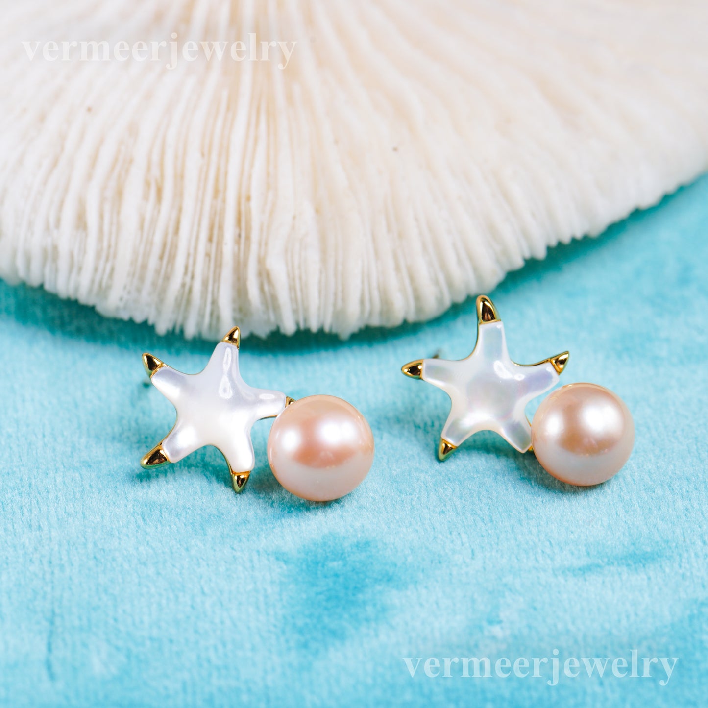 e010954 S925 pearl earring 925 sterling silver DIY 7-8mm Natural Freshwater pearl stud earring for women