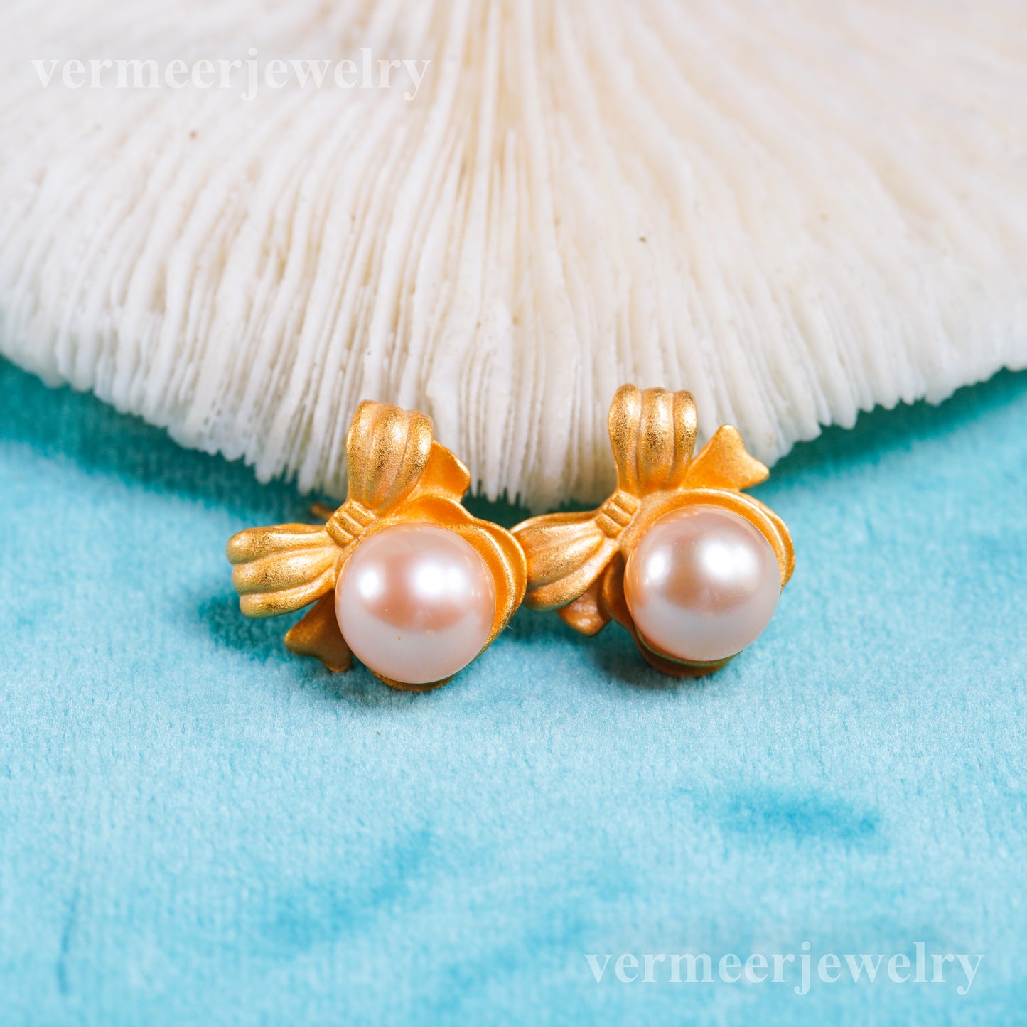 e010956 S925 pearl earring 925 sterling silver DIY 7-8mm Natural Freshwater pearl stud earring for women