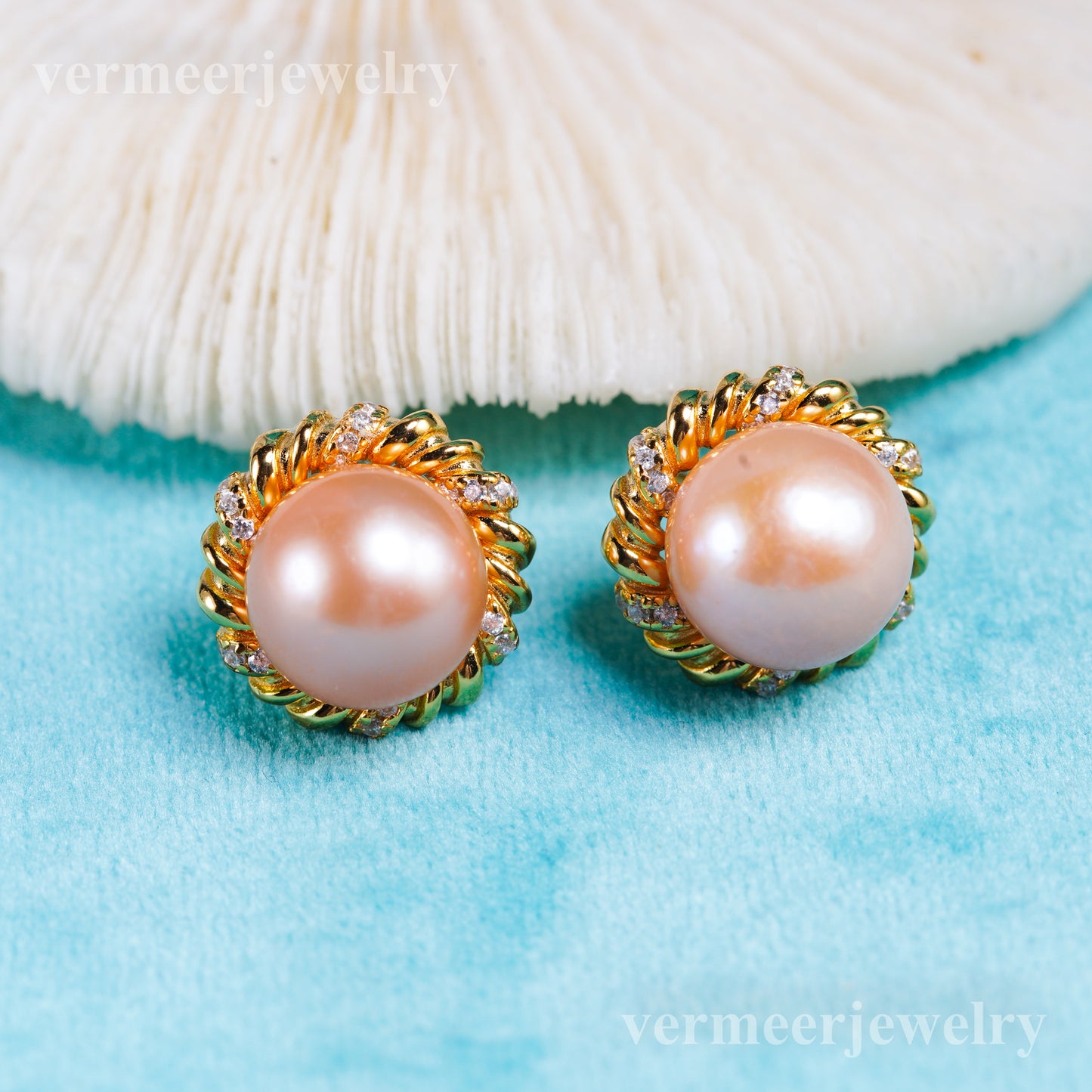 e010963 S925 pearl earring 925 sterling silver DIY 9-13mm Natural Freshwater pearl stud earring for women