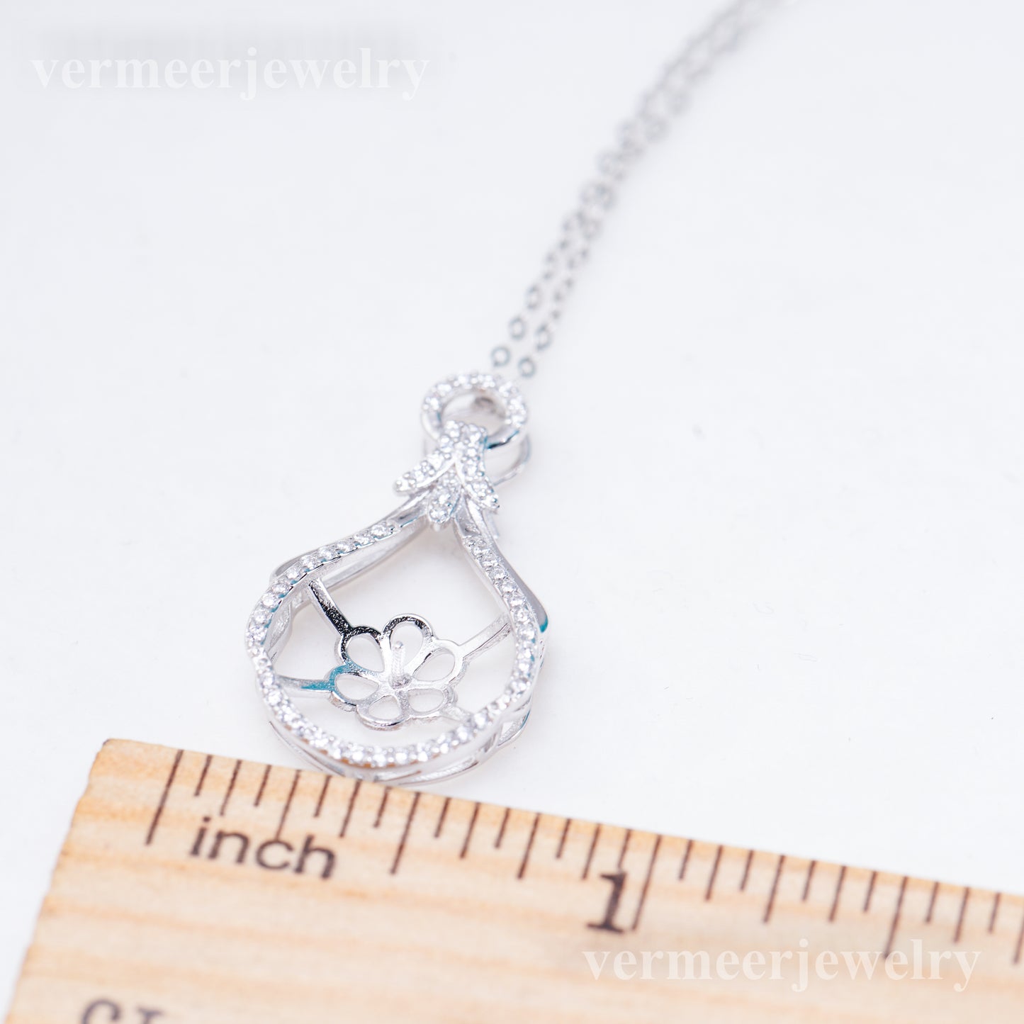 P011098 DIY 7-8mm Natural Freshwater pearl pendant accessory 925 sterling silver engagement jewelry necklace for women