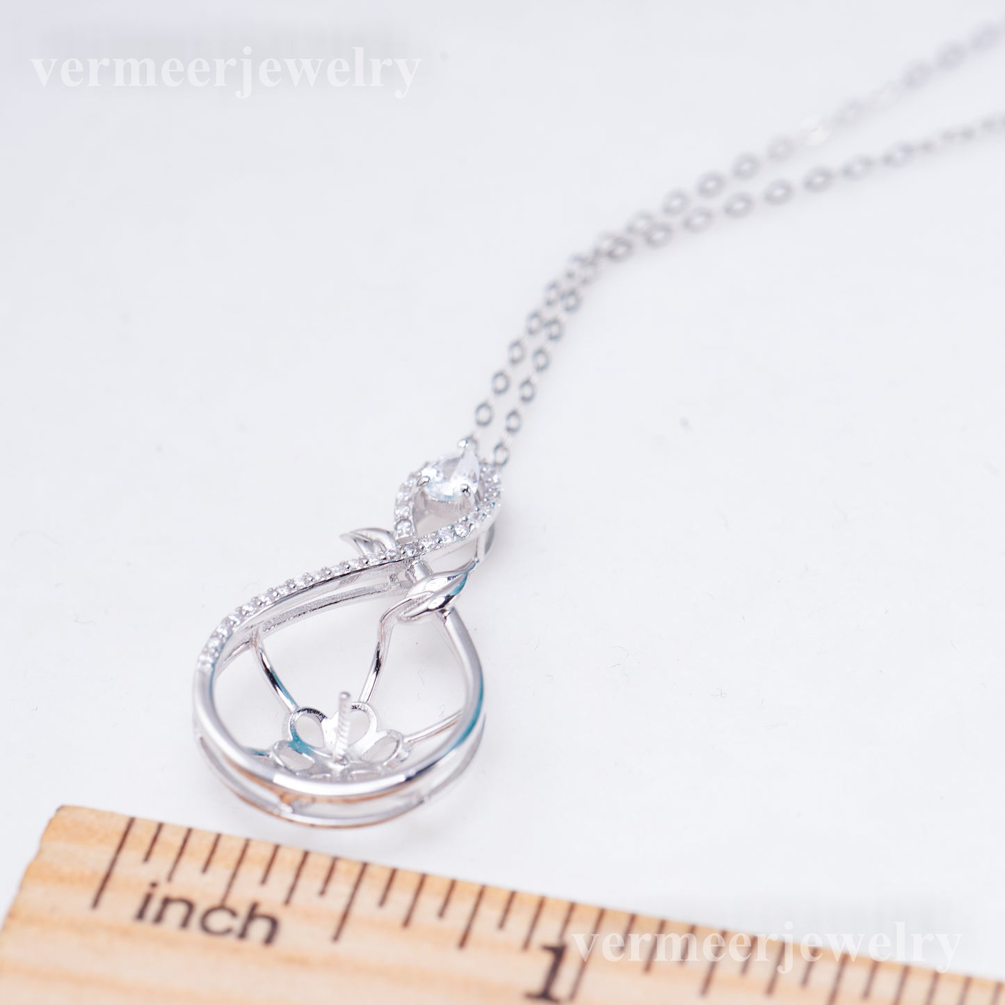 P011099 DIY 7-8mm Natural Freshwater pearl pendant accessory 925 sterling silver engagement jewelry necklace for women