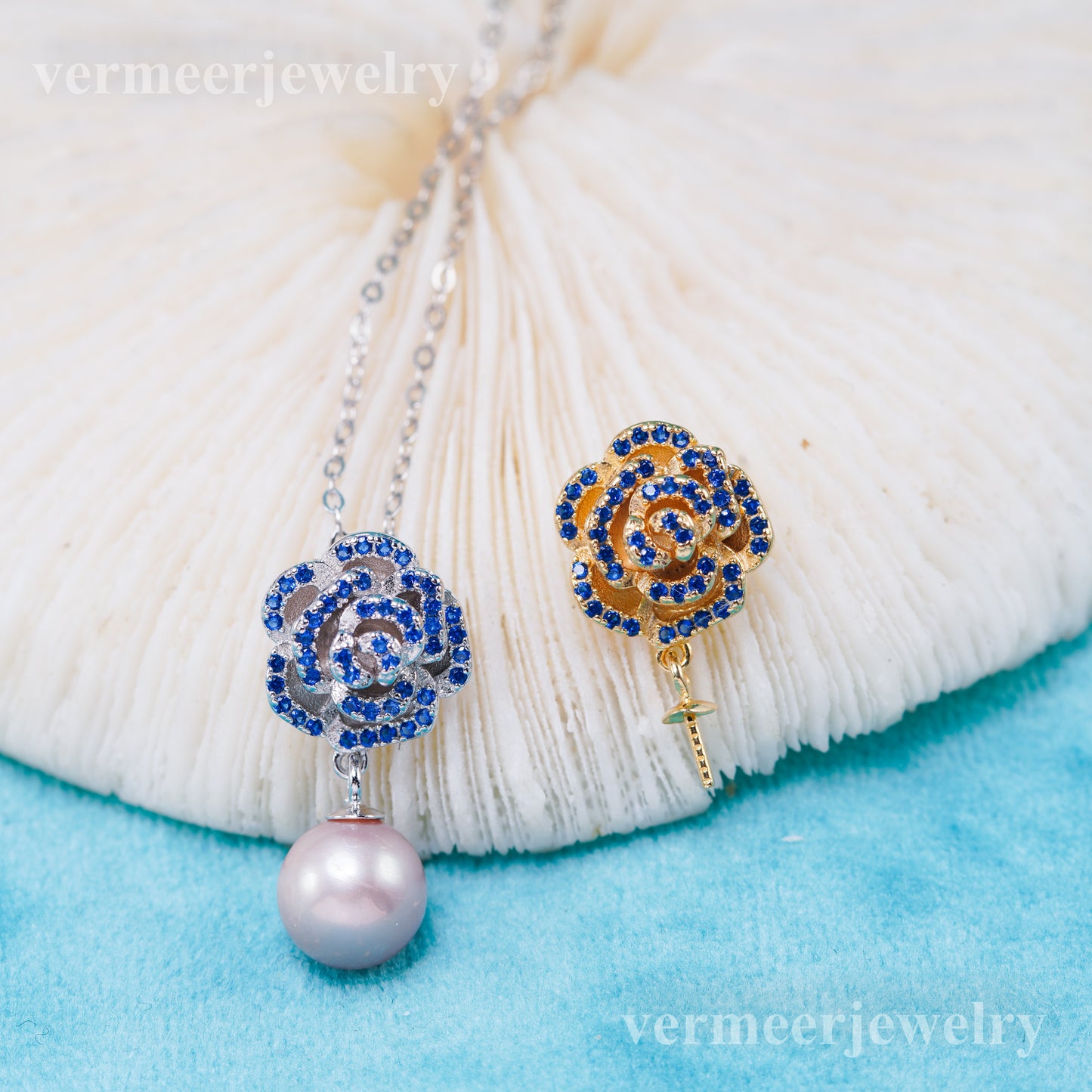 P011100 DIY 7-8mm Natural Freshwater pearl pendant accessory 925 sterling silver engagement jewelry necklace for women