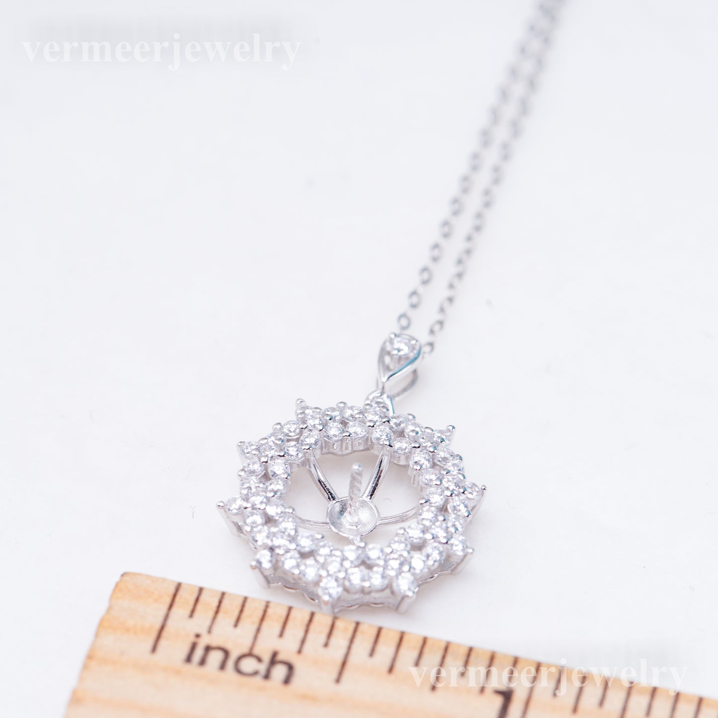 P011108 DIY 7-8mm Natural Freshwater pearl pendant accessory 925 sterling silver engagement jewelry necklace for women