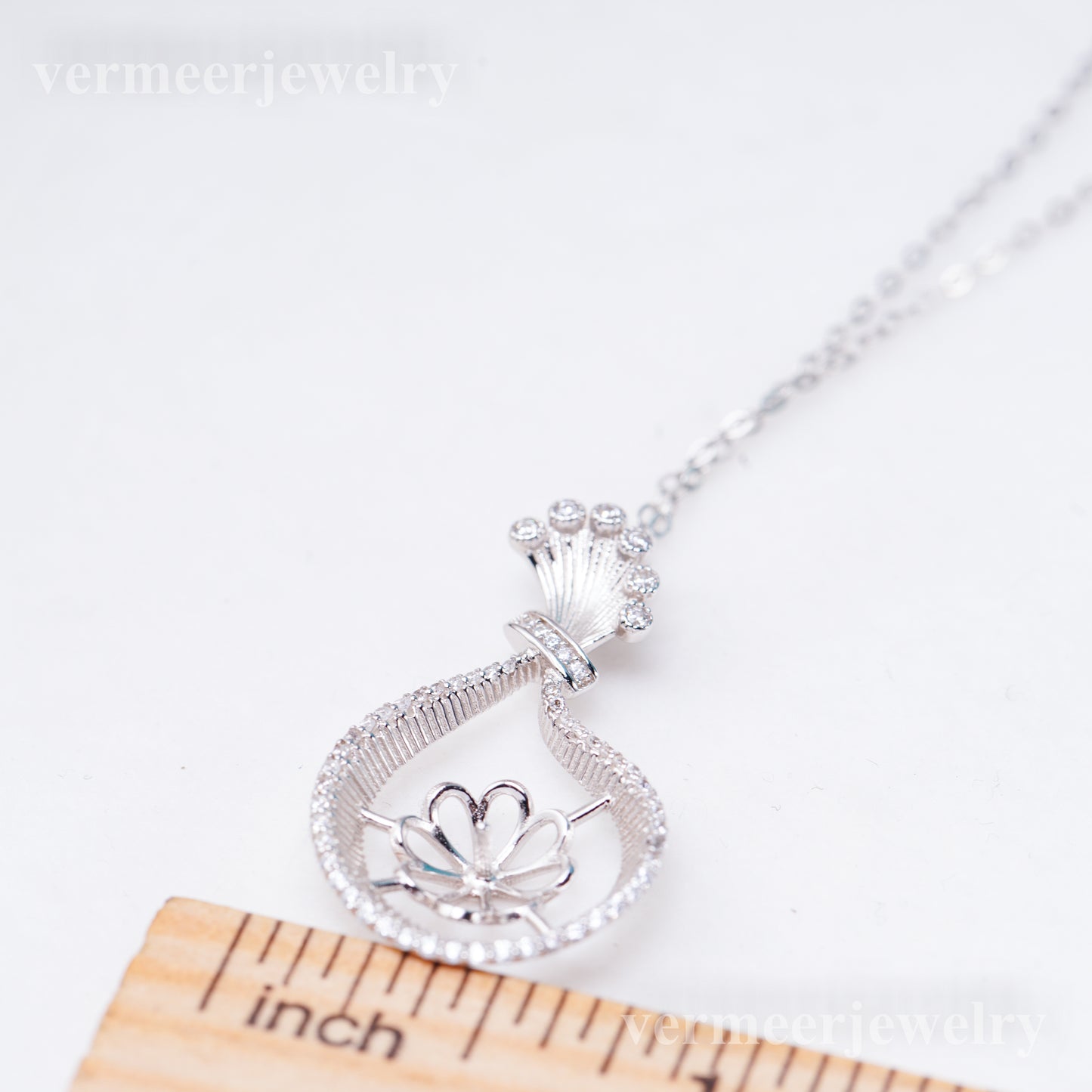 Pe011106 DIY 9-12mm Natural Freshwater pearl pendant accessory 925 sterling silver engagement jewelry necklace for women