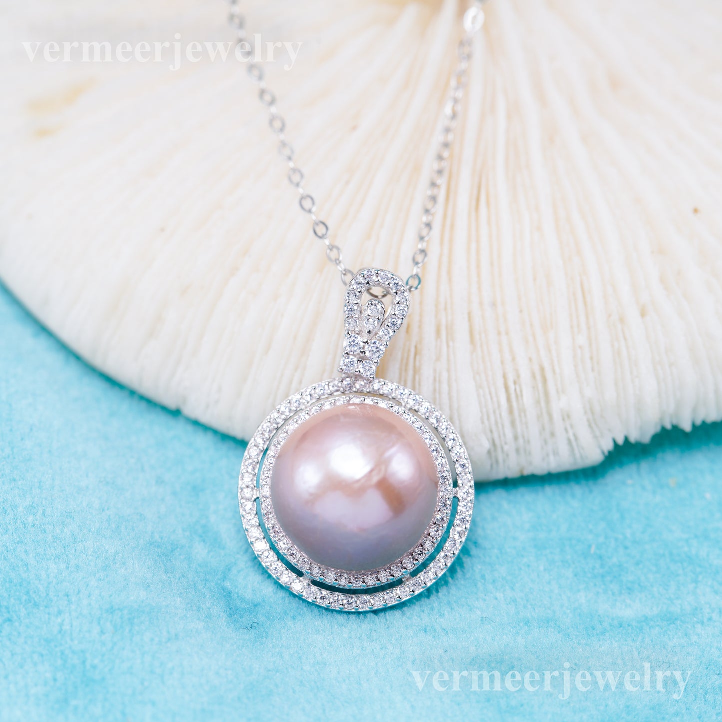 Pe011103 DIY 9-12mm Natural Freshwater pearl pendant accessory 925 sterling silver engagement jewelry necklace for women