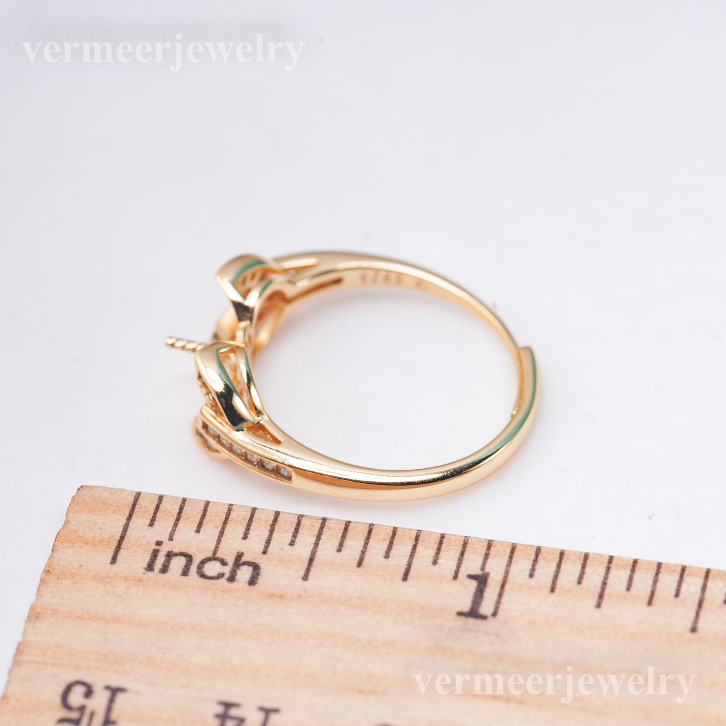 r011032 DIY 6-8mm Natural Freshwater pearl Ring accessory 925 sterling silver Adjustable size engagement jewelry ring for women