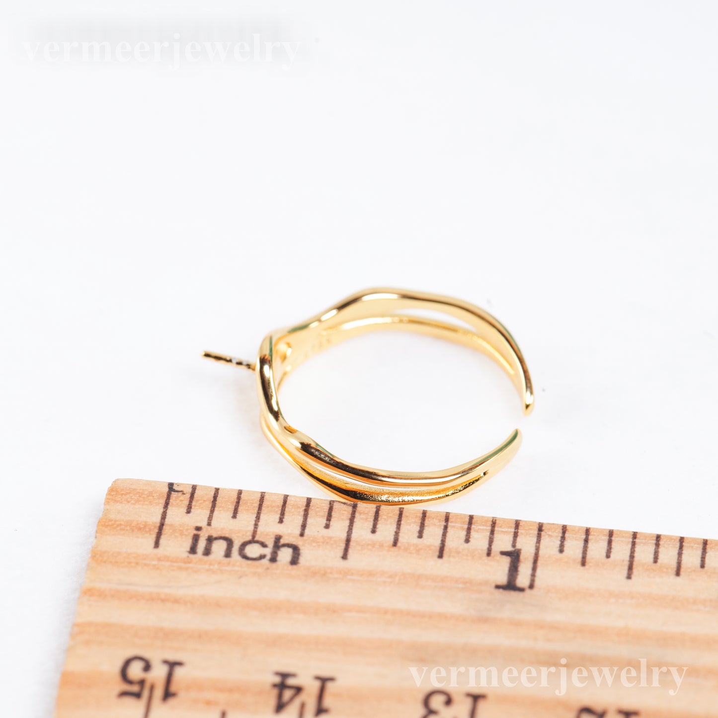 r011053 DIY 6-8mm Natural Freshwater pearl Ring accessory 925 sterling silver Adjustable size engagement jewelry ring for women