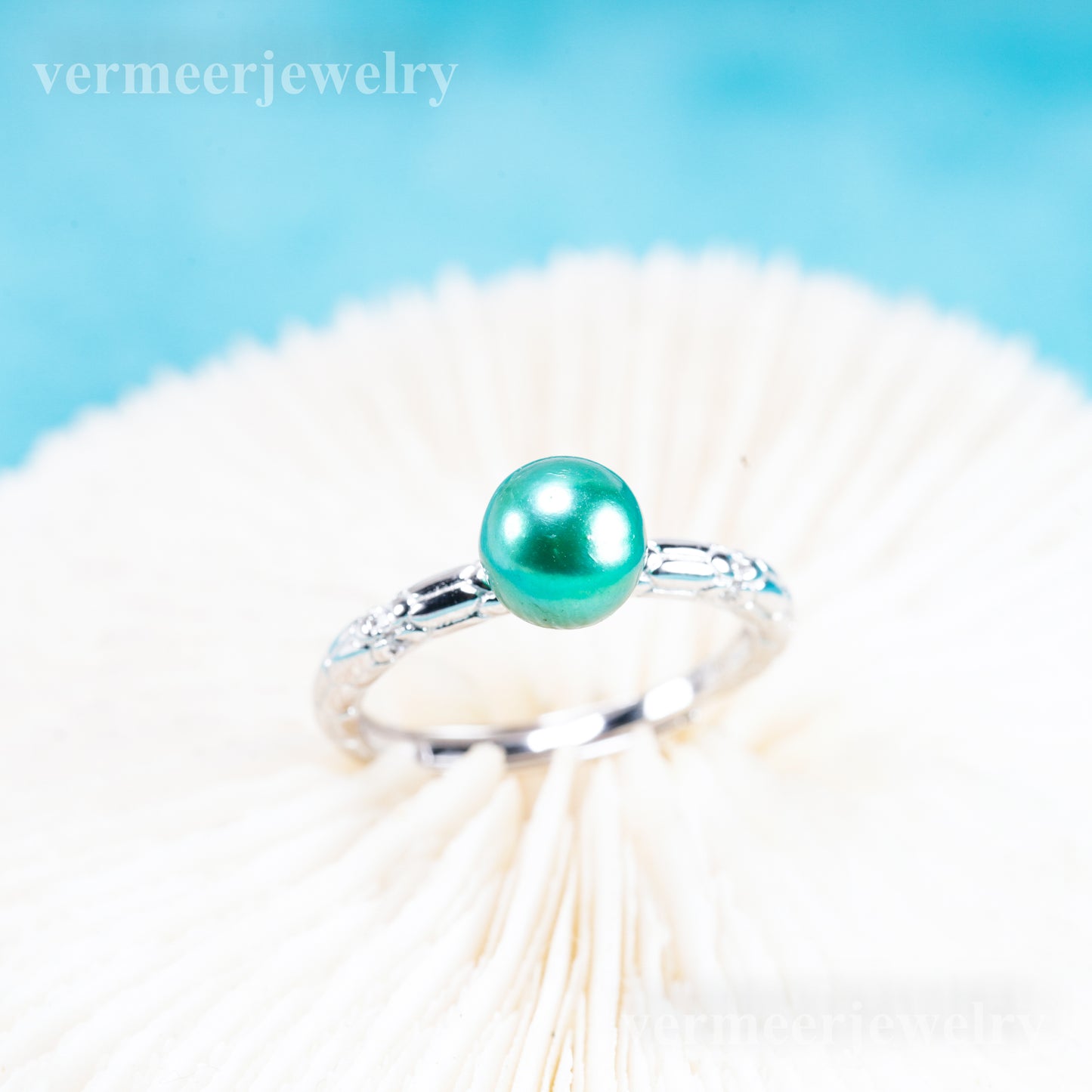 r011074 DIY 6-8mm Natural Freshwater pearl Ring accessory 925 sterling silver Adjustable size engagement jewelry ring for women
