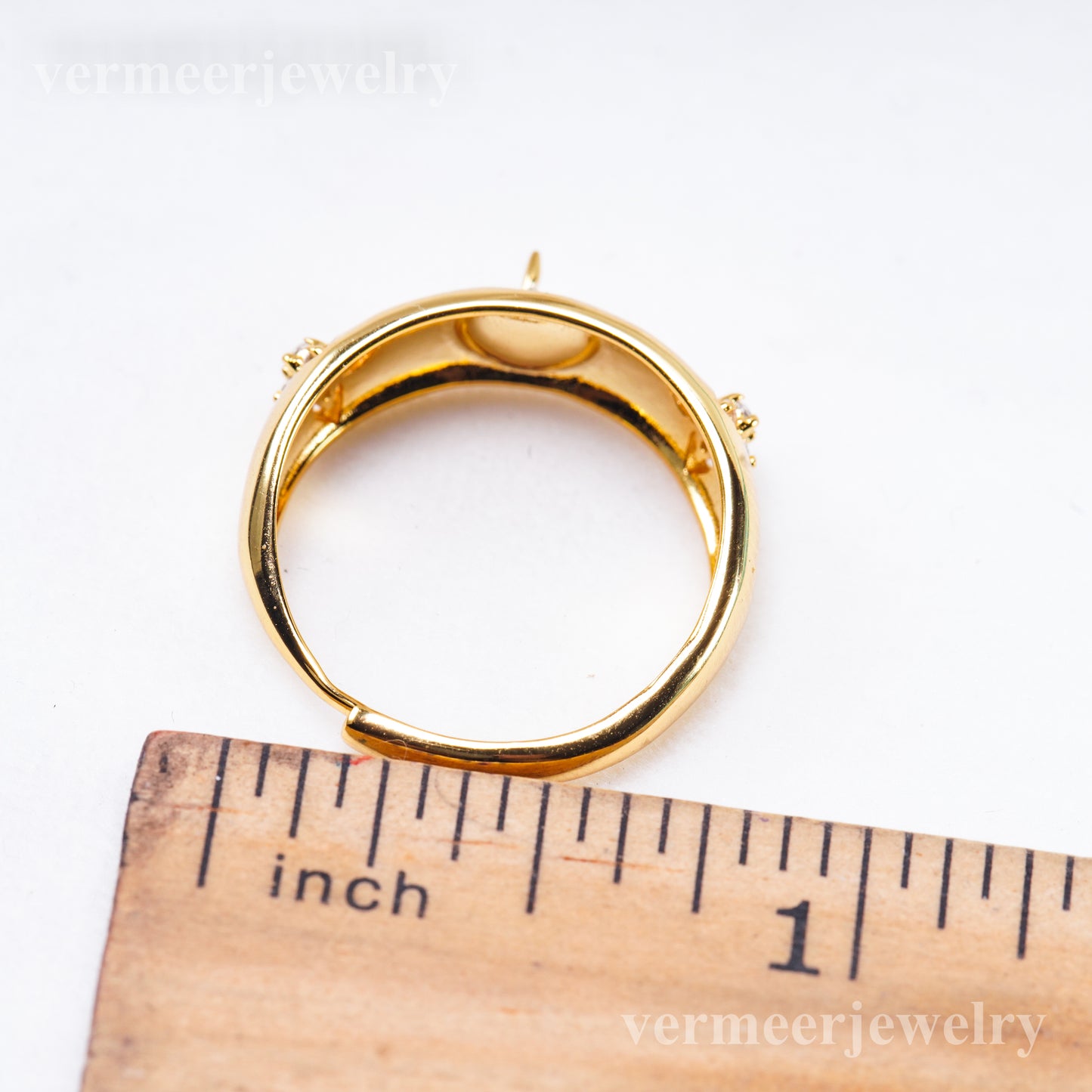 r011080 DIY 6-8mm Natural Freshwater pearl Ring accessory 925 sterling silver Adjustable size engagement jewelry ring for women