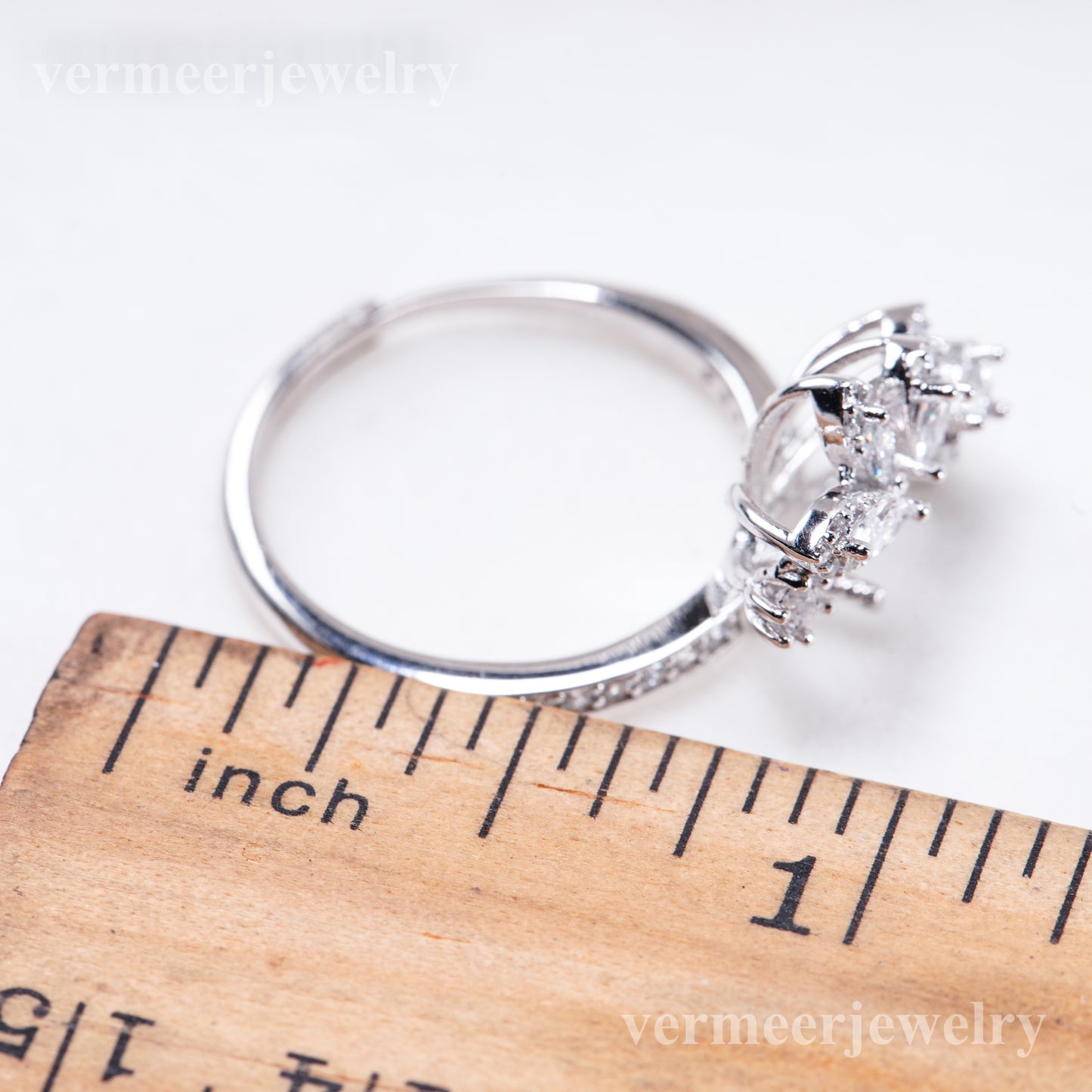 r011083DIY 6-8mm Natural Freshwater pearl Ring accessory 925 sterling silver Adjustable size engagement jewelry ring for women