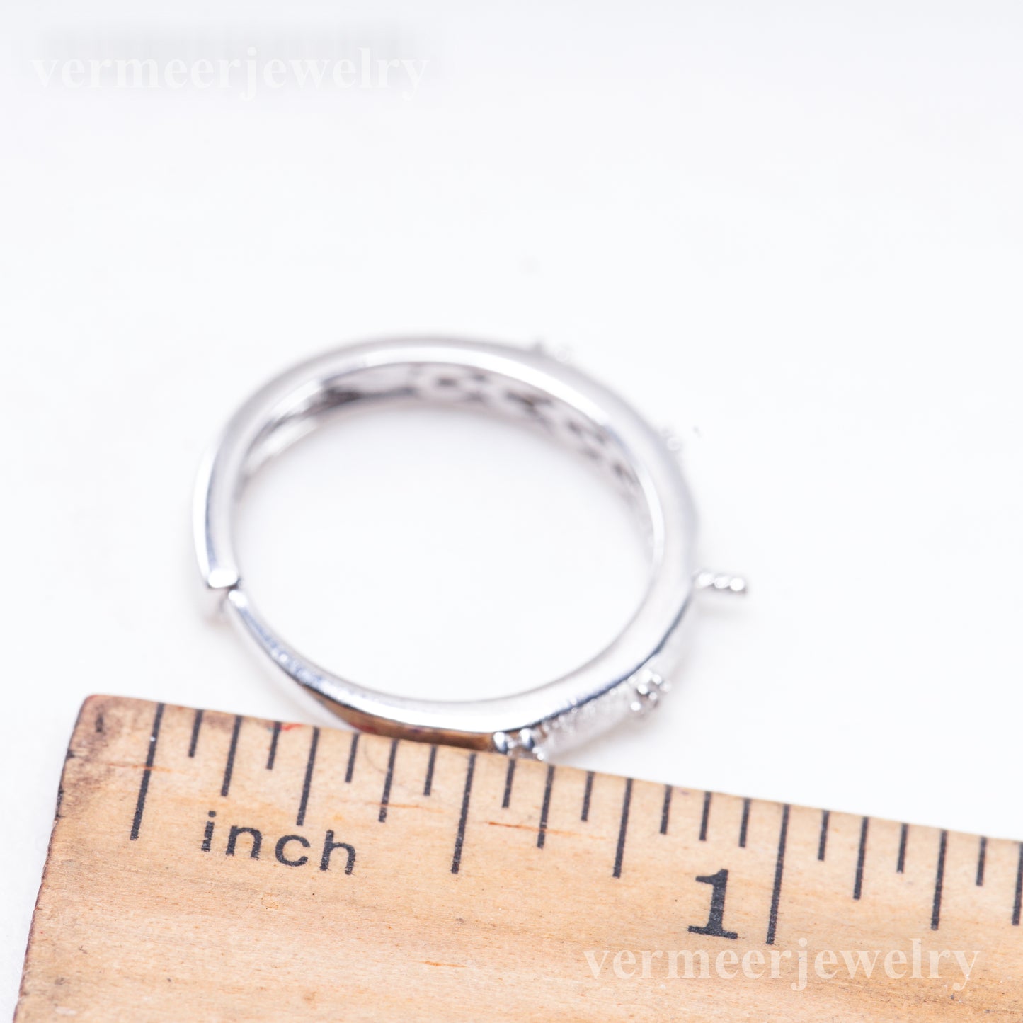 r011089 DIY 6-8mm Natural Freshwater pearl Ring accessory 925 sterling silver Adjustable size engagement jewelry ring for women