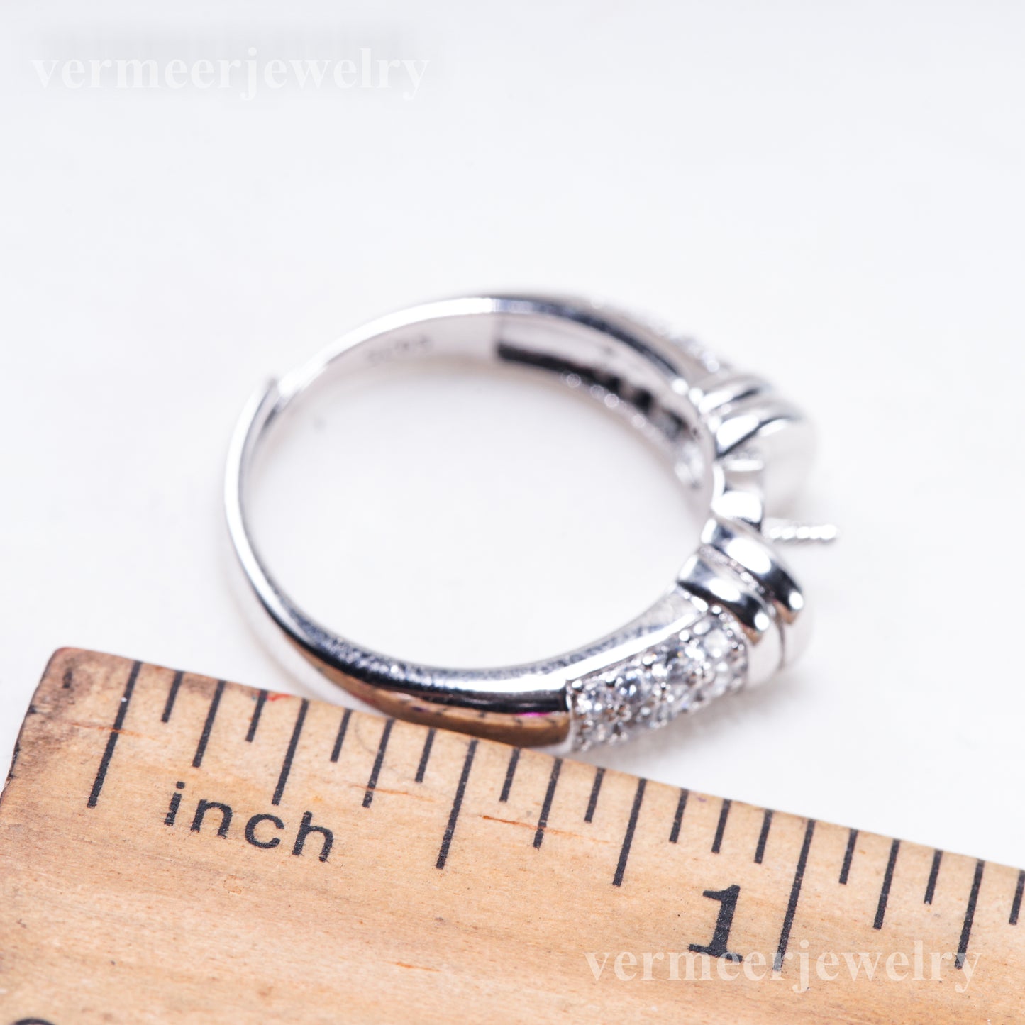 r011097 DIY 6-8mm Natural Freshwater pearl Ring accessory 925 sterling silver Adjustable size engagement jewelry ring for women