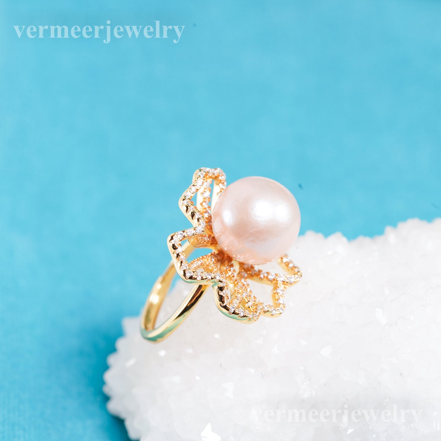 re011069 DIY 9-11mm Natural Freshwater pearl Ring accessory 925 sterling silver Adjustable size engagement ring for women