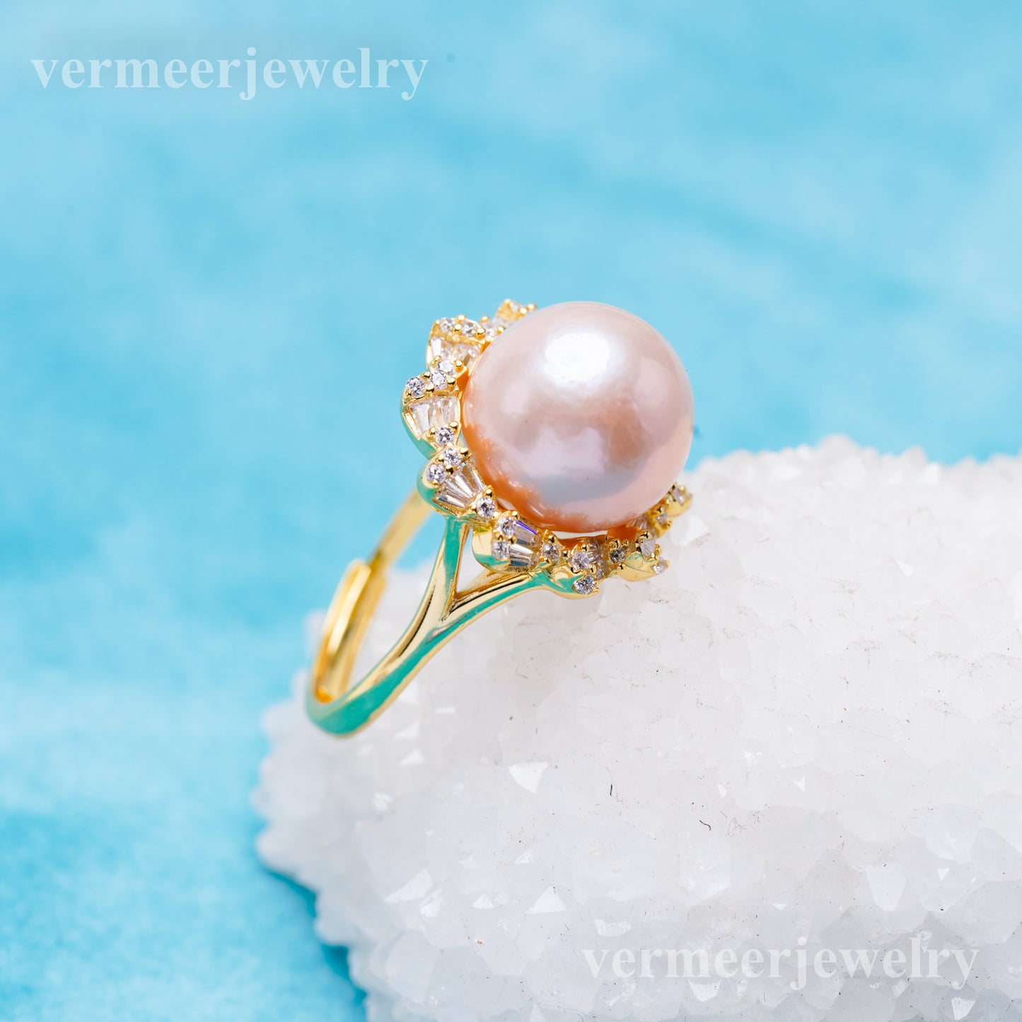 re011004 DIY 9-11mm Natural Freshwater pearl Ring accessory 925 sterling silver Adjustable size engagement ring for women