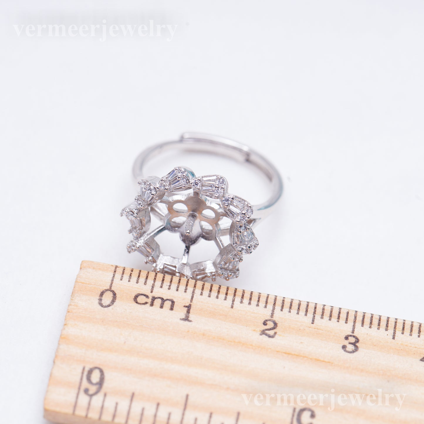 re011004 DIY 9-11mm Natural Freshwater pearl Ring accessory 925 sterling silver Adjustable size engagement ring for women