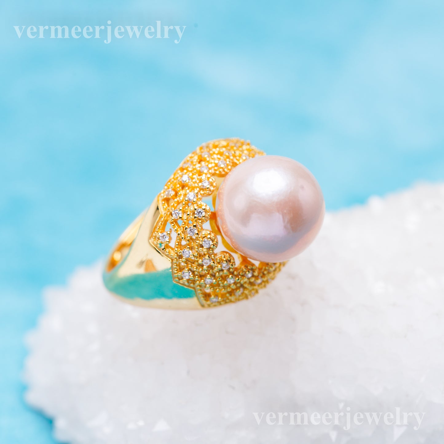 re011005 DIY 9-11mm Natural Freshwater pearl Ring accessory 925 sterling silver Adjustable size engagement ring for women