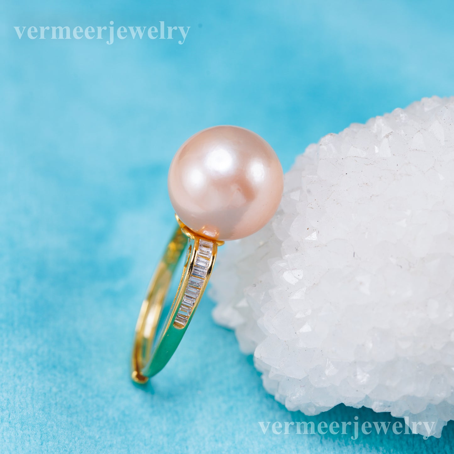 re011026 DIY 9-11mm Natural Freshwater pearl Ring accessory 925 sterling silver Adjustable size engagement ring for women