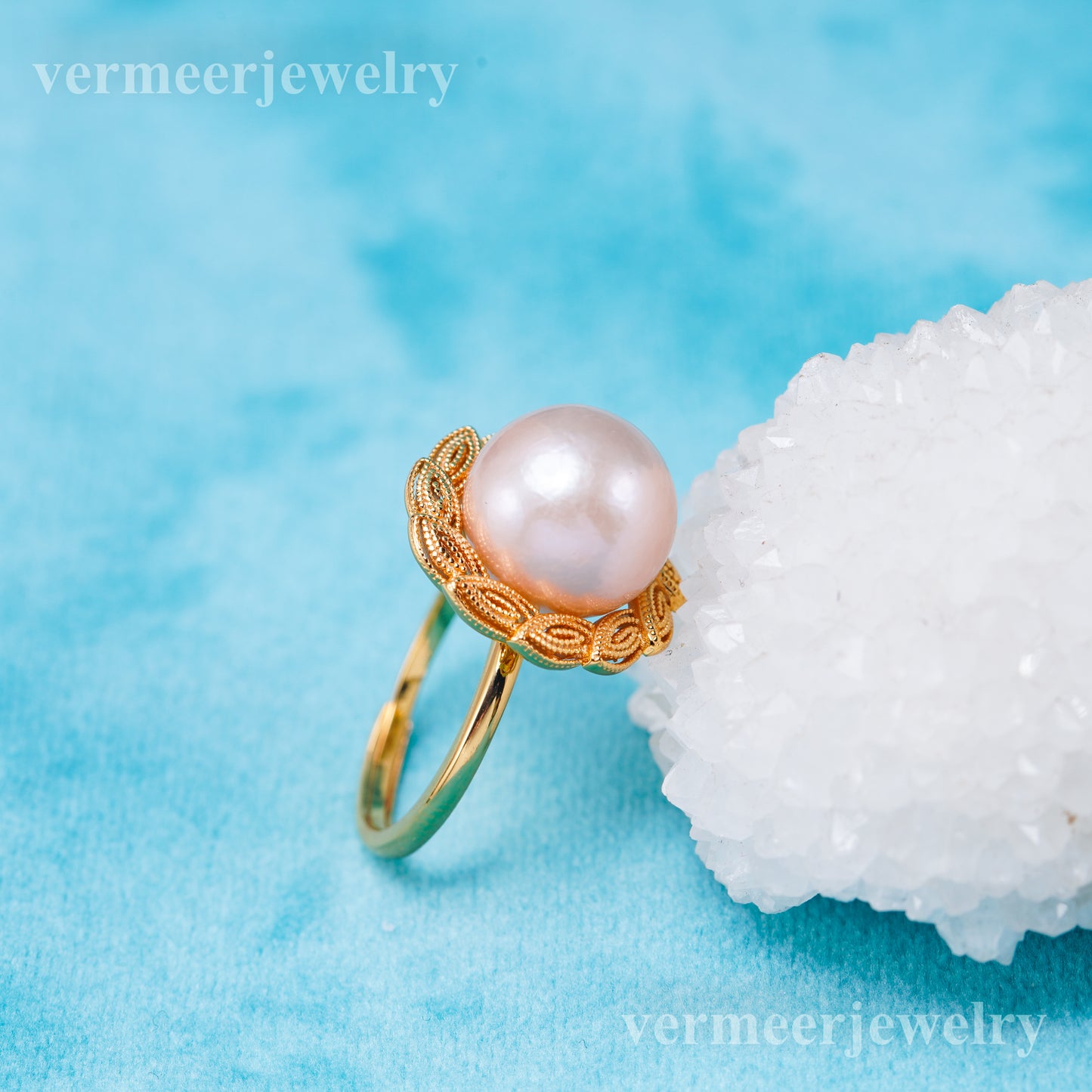 re011036 DIY 9-11mm Natural Freshwater pearl Ring accessory 925 sterling silver Adjustable size engagement ring for women
