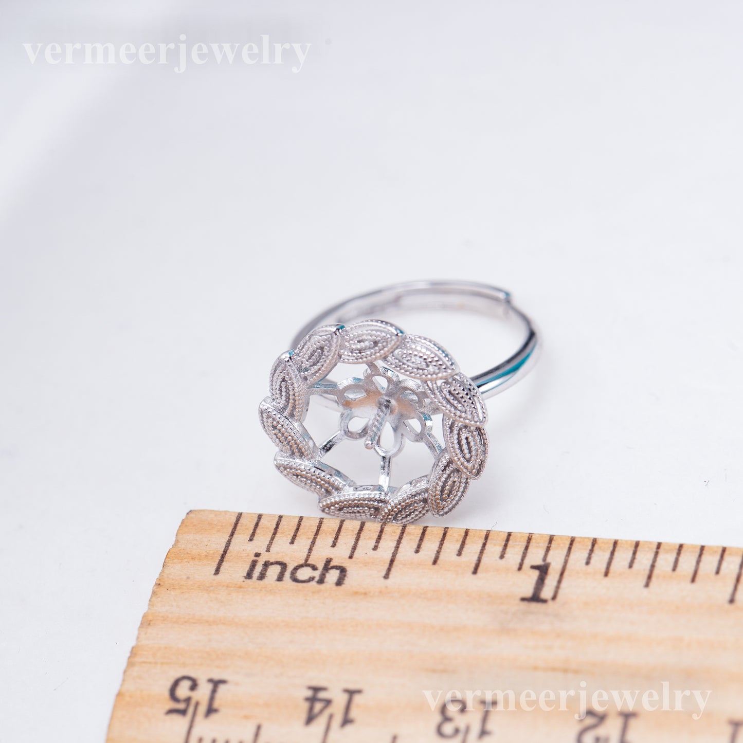 re011036 DIY 9-11mm Natural Freshwater pearl Ring accessory 925 sterling silver Adjustable size engagement ring for women