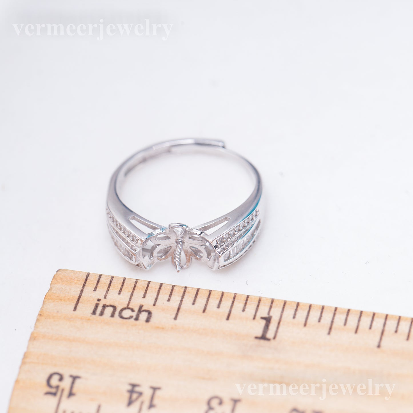 re011041 DIY 9-11mm Natural Freshwater pearl Ring accessory 925 sterling silver Adjustable size engagement ring for women