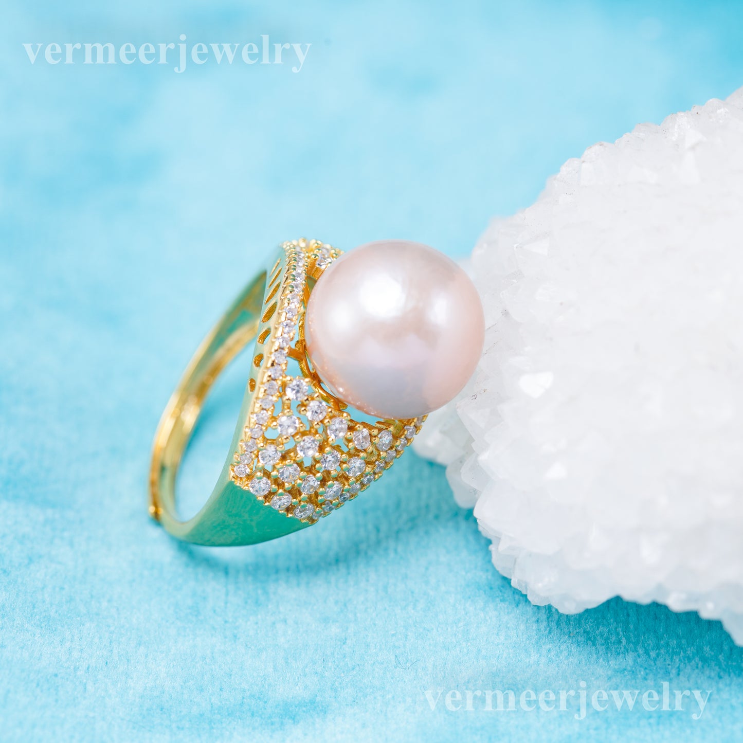 re011042 DIY 9-11mm Natural Freshwater pearl Ring accessory 925 sterling silver Adjustable size engagement ring for women