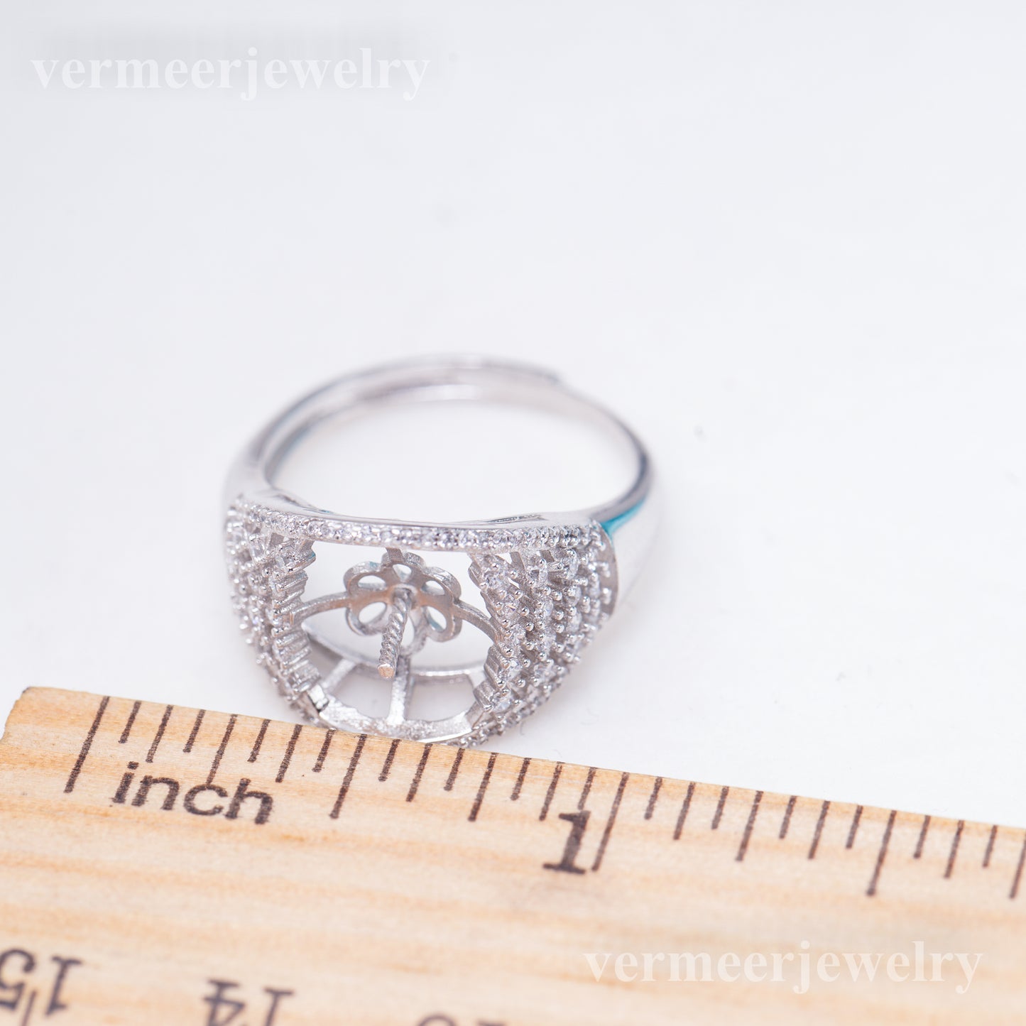 re011042 DIY 9-11mm Natural Freshwater pearl Ring accessory 925 sterling silver Adjustable size engagement ring for women